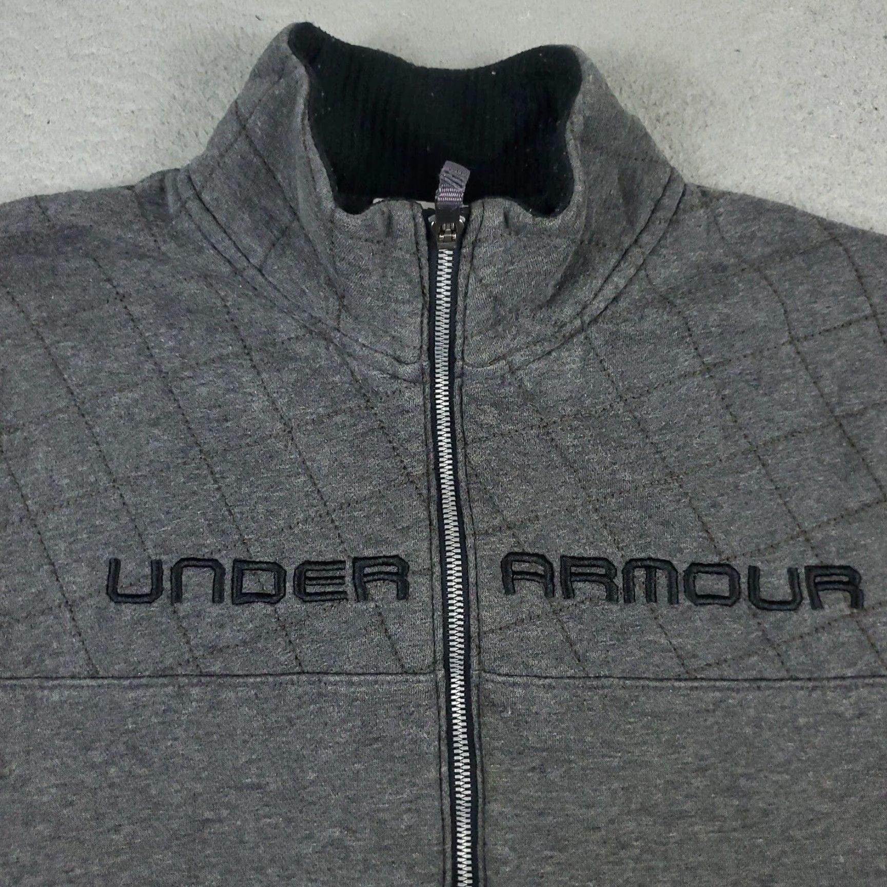 Johnston & Murphy Under Armour Mens XL Gray Full Zip Up Sweater Fleece Casual Business Wear * Size US XL / EU 56 / 4 - 2 Thumbnail