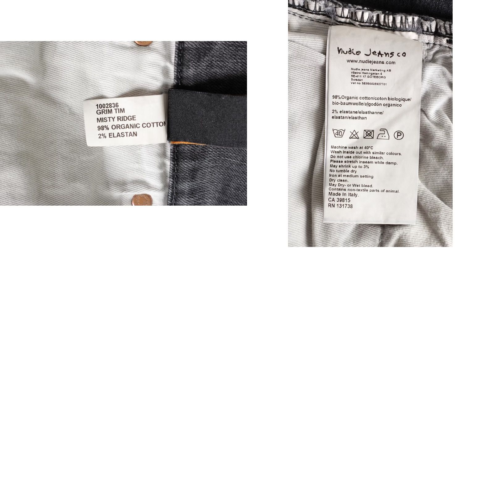 Nudie Jeans NUDIE JEANS GRIM TIM MISTY RIDGE Stretch Men *Size ~W31 L30 Size US 32 / EU 48 - 8 Thumbnail