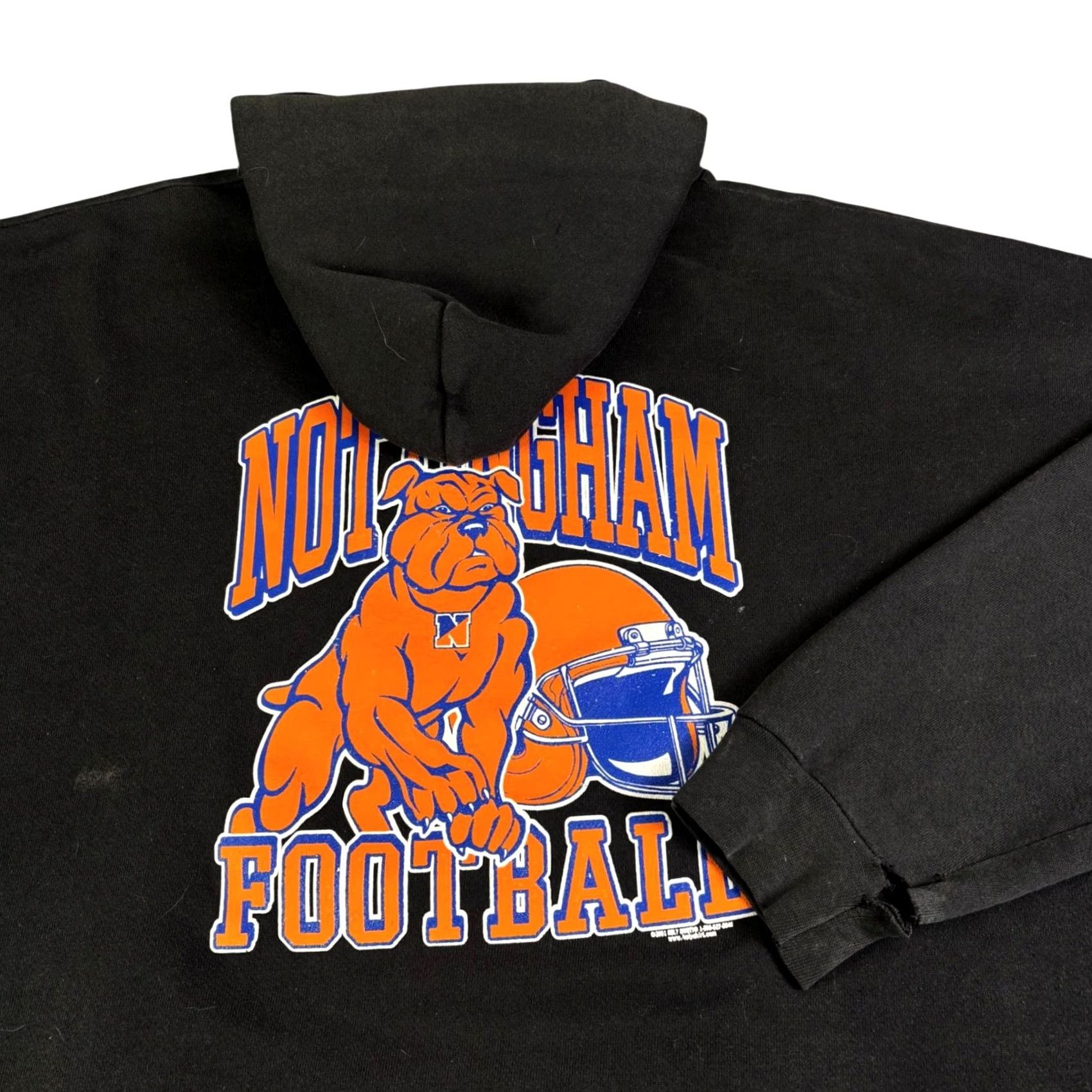 Vintage VINTAGE Nottingham Football Bulldog Hoodie Black Orange Blue Graphic Mens 2XL Size US XXL / EU 58 / 5 - 2 Thumbnail