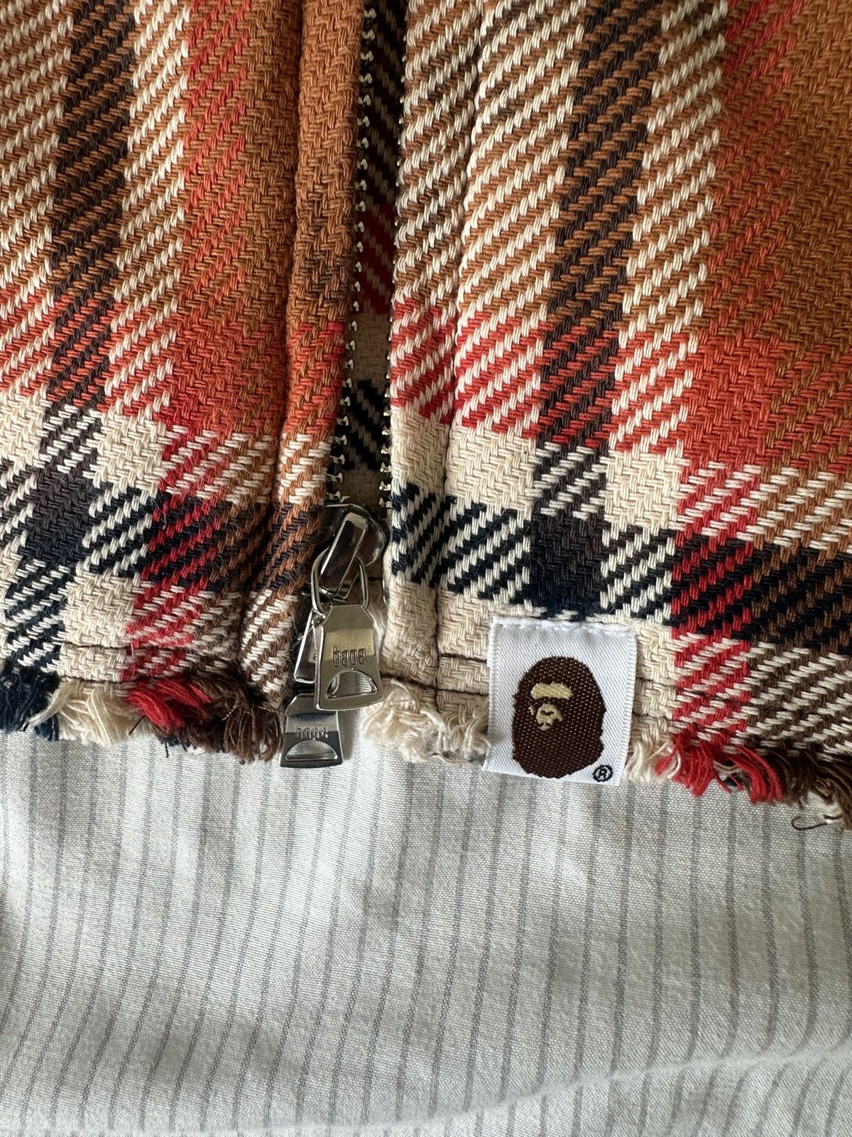 Bape Bape Plaid Sweatshirt Sz M Size US L / EU 52-54 / 3 - 5 Thumbnail