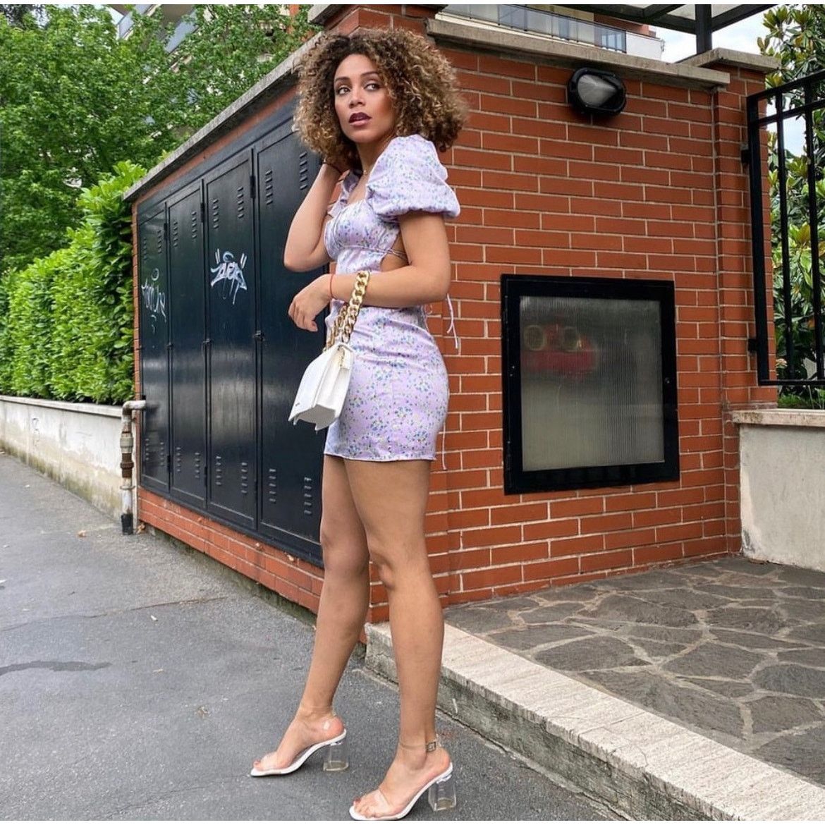 Zara ZARA BLOGGER FAVORITE SATIN EFFECT PRINT DRESS MAUVE Size XS / US 0-2 / IT 36-38 - 5 Thumbnail