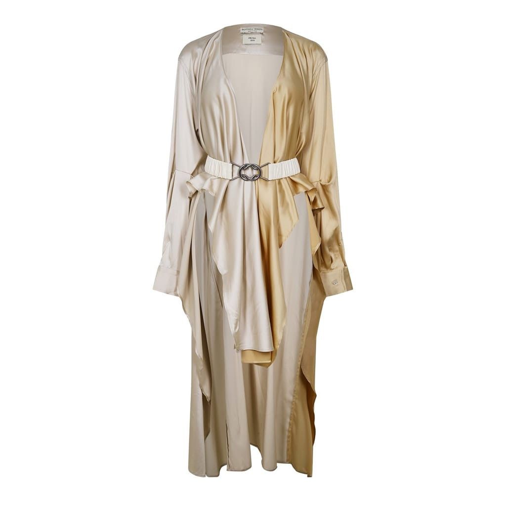 Bottega Veneta Bottega Veneta Midi Wrap Dress in White Size M / US 6-8 / IT 42-44 - 2 Thumbnail