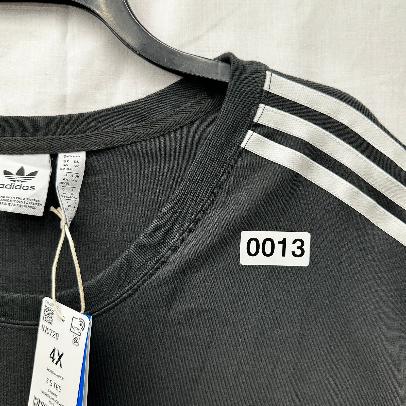 Adidas Adidas Womens 4X Plus Size Original Black Tee Shirt XXXXL Size 4XL / US 24-26 - 3 Thumbnail