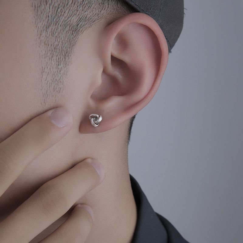 Jewelry × Sterling Silver One pairs Hip-hop Earrings Gothic Punk Chrome Jewelry Spike Size ONE SIZE - 2 Thumbnail