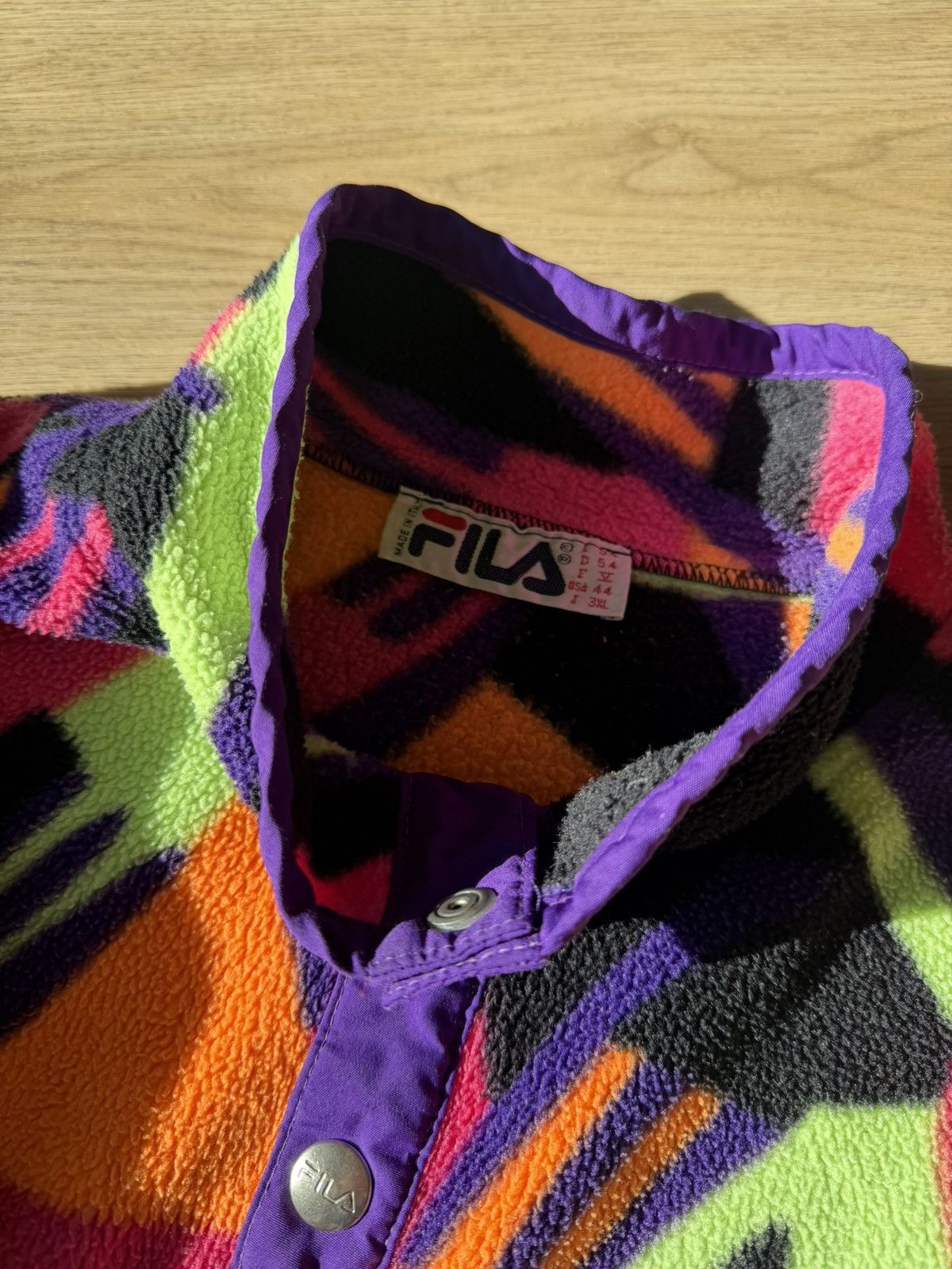 Fila Vintage 90s FILA Magic Line Abstract Fleece Pullover Size US S / EU 44-46 / 1 - 2 Thumbnail
