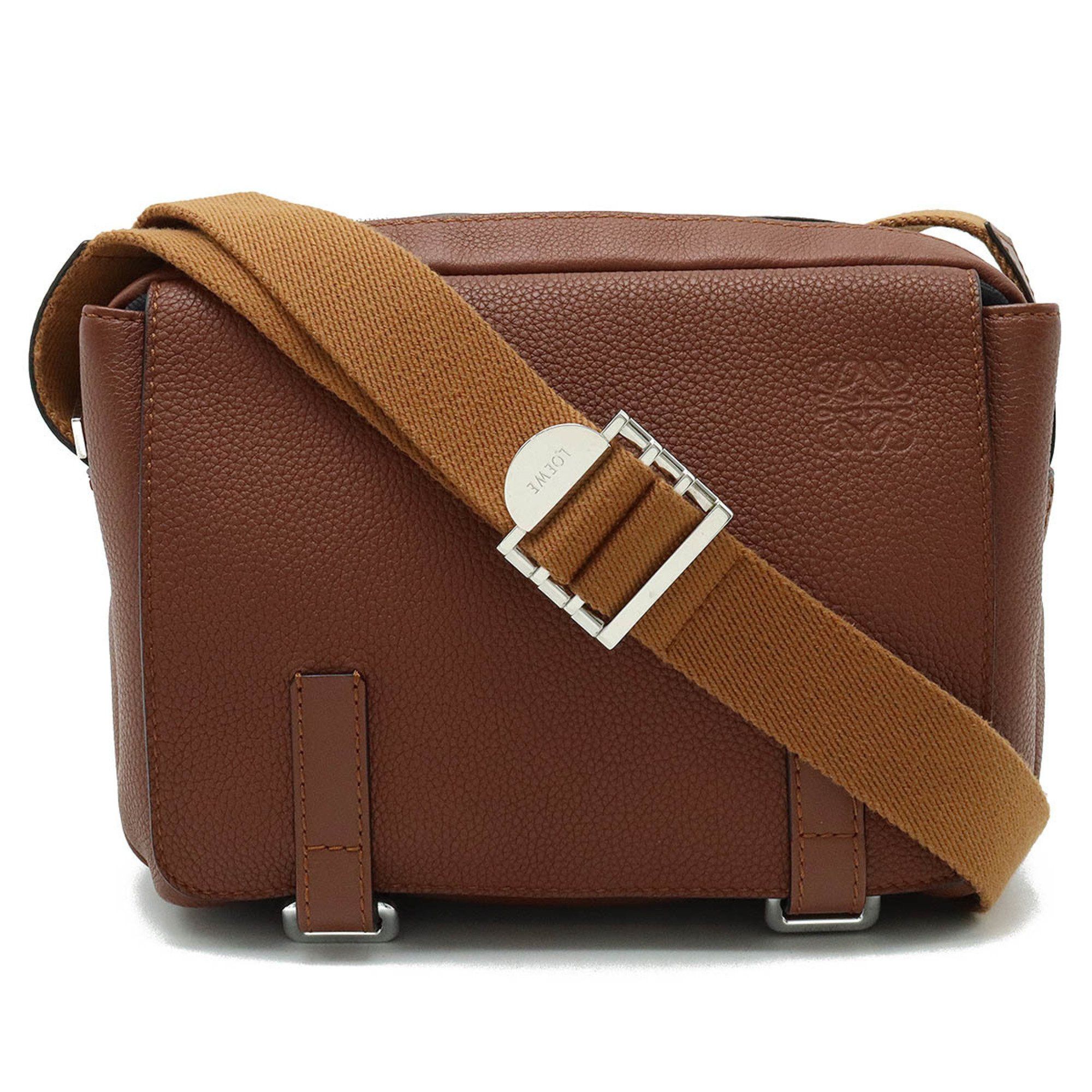 image of Loewe Military Messenger Shoulder in Brown, Women's