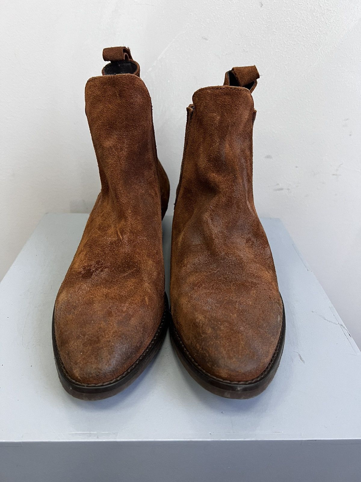 14th Addiction × KMRii Leather JAPANESE HIGH AVANT-GARDE Boots RICK OWENS STYLE Size US 7.5 / EU 40-41 - 5 Thumbnail