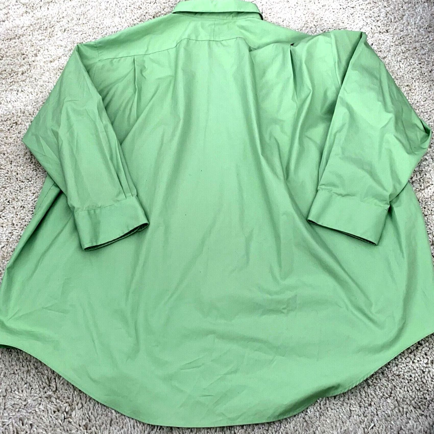 Lands' End Lands' End Outfitters Shirt Mens BIG Green No Iron 100% Cotton Broadcloth Size US XXL / EU 58 / 5 - 5 Thumbnail