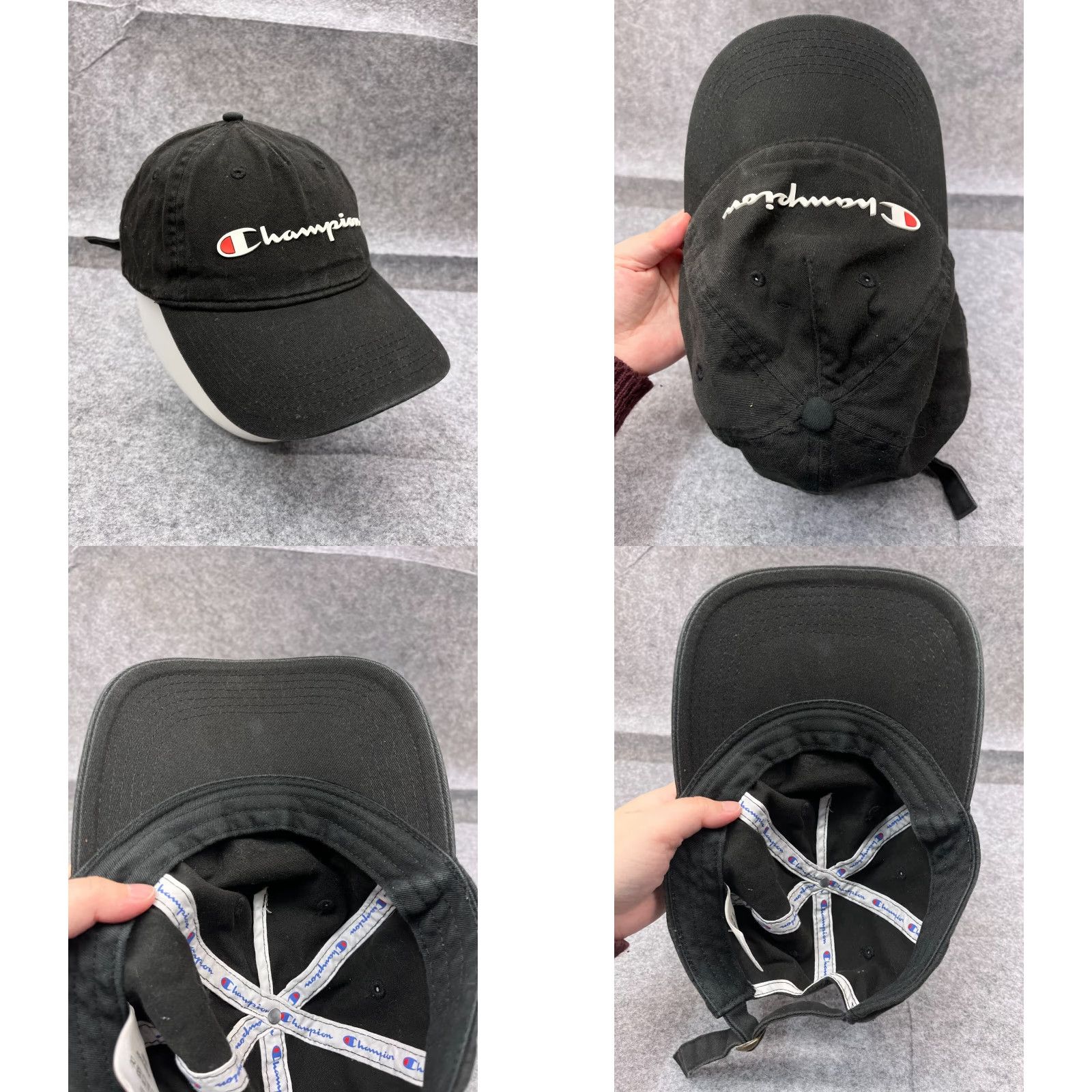 Champion Champion Adjustable Golf Hat Cap Black One Size Cotton Outdoor Mens Size ONE SIZE - 8 Thumbnail