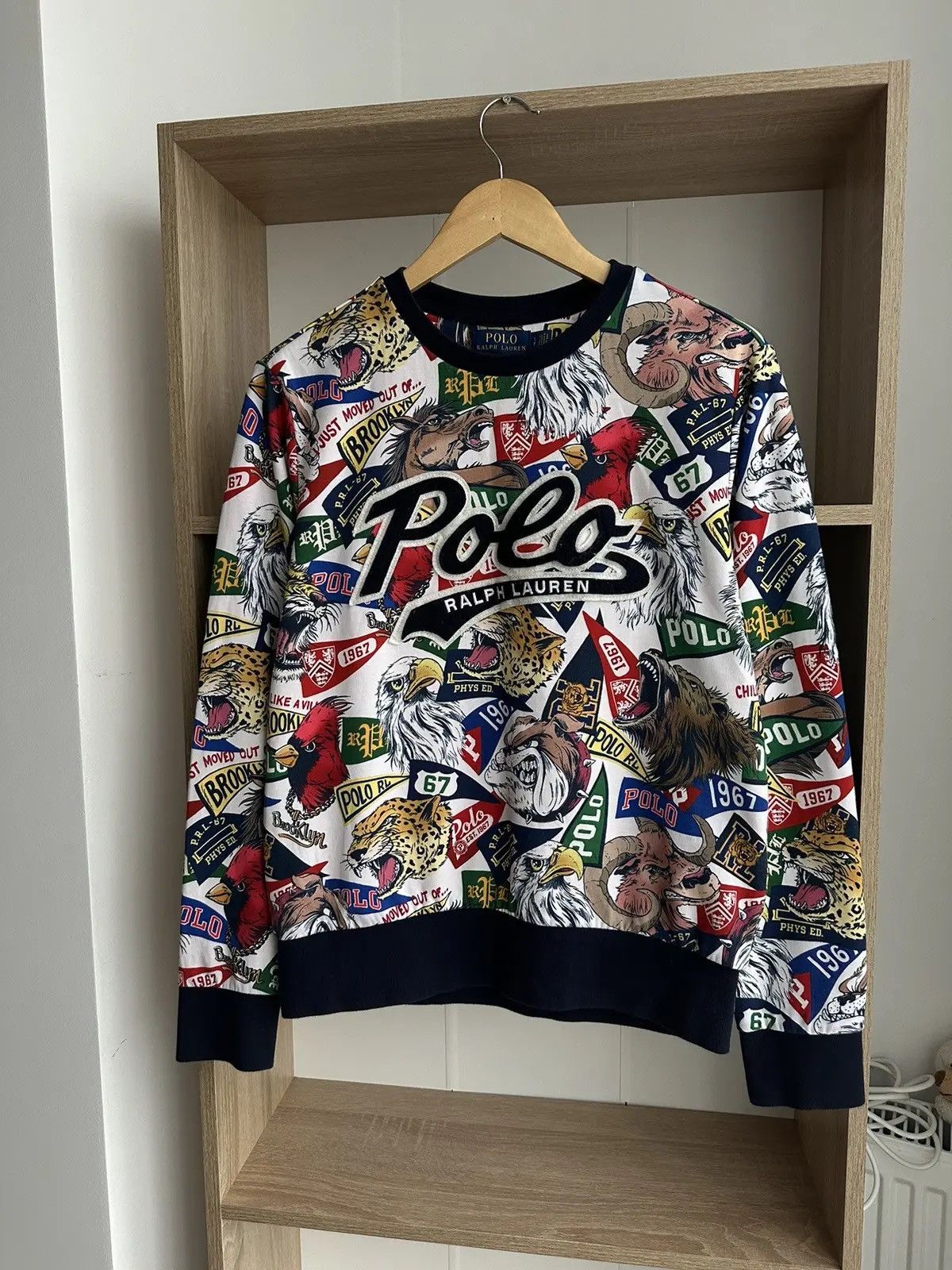 Polo Ralph Lauren × Vintage Vintage PRL Sweatshirt Navy Polo Ralph Lauren Over Logo Size US S / EU 44-46 / 1 - 8 Thumbnail