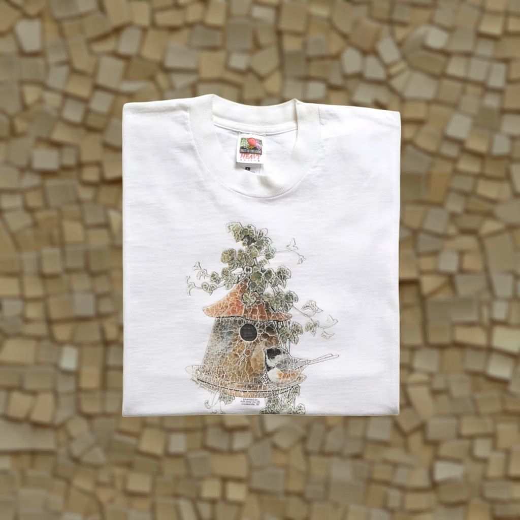 Fruit Of The Loom VINTAGE Fruit of the Loom GOD ANIMAL BIRD HOUSE LORD PROVIDES GRAPHIC COTTON T SHIRT L Men Short Sleeve Crew Neck White 28" Length Regular Size L Size US L / EU 52-54 / 3 - 1 Thumbnail