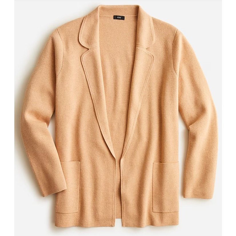 J.Crew EUC J. CREW Blend Khaki Elosie Knit Sweater Blazer Jacket L Size L / US 10 / IT 46 - 1 Thumbnail