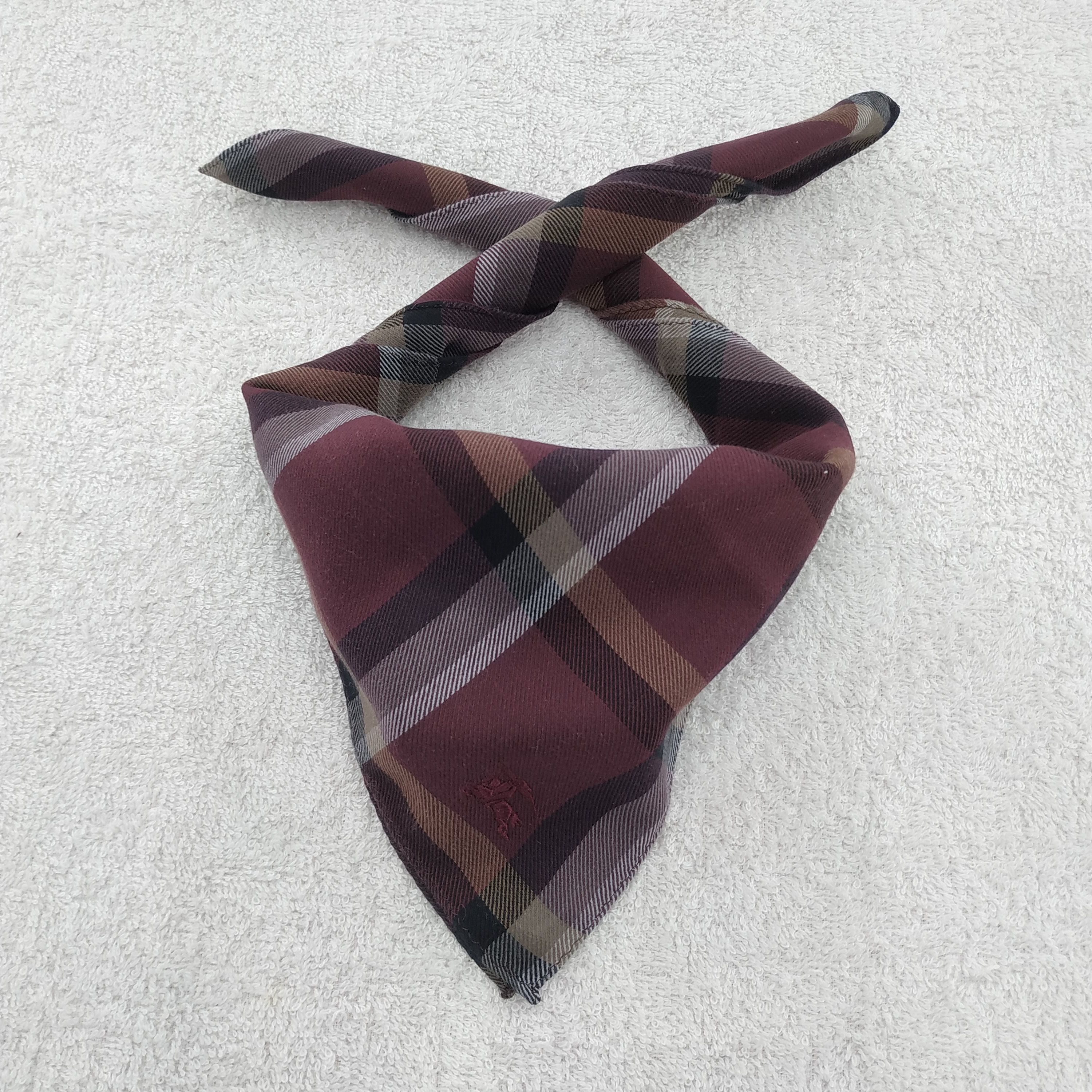Burberry × Vintage Burberry Bandana / Handkerchief / Neckerchief - S012 Size ONE SIZE - 2 Thumbnail