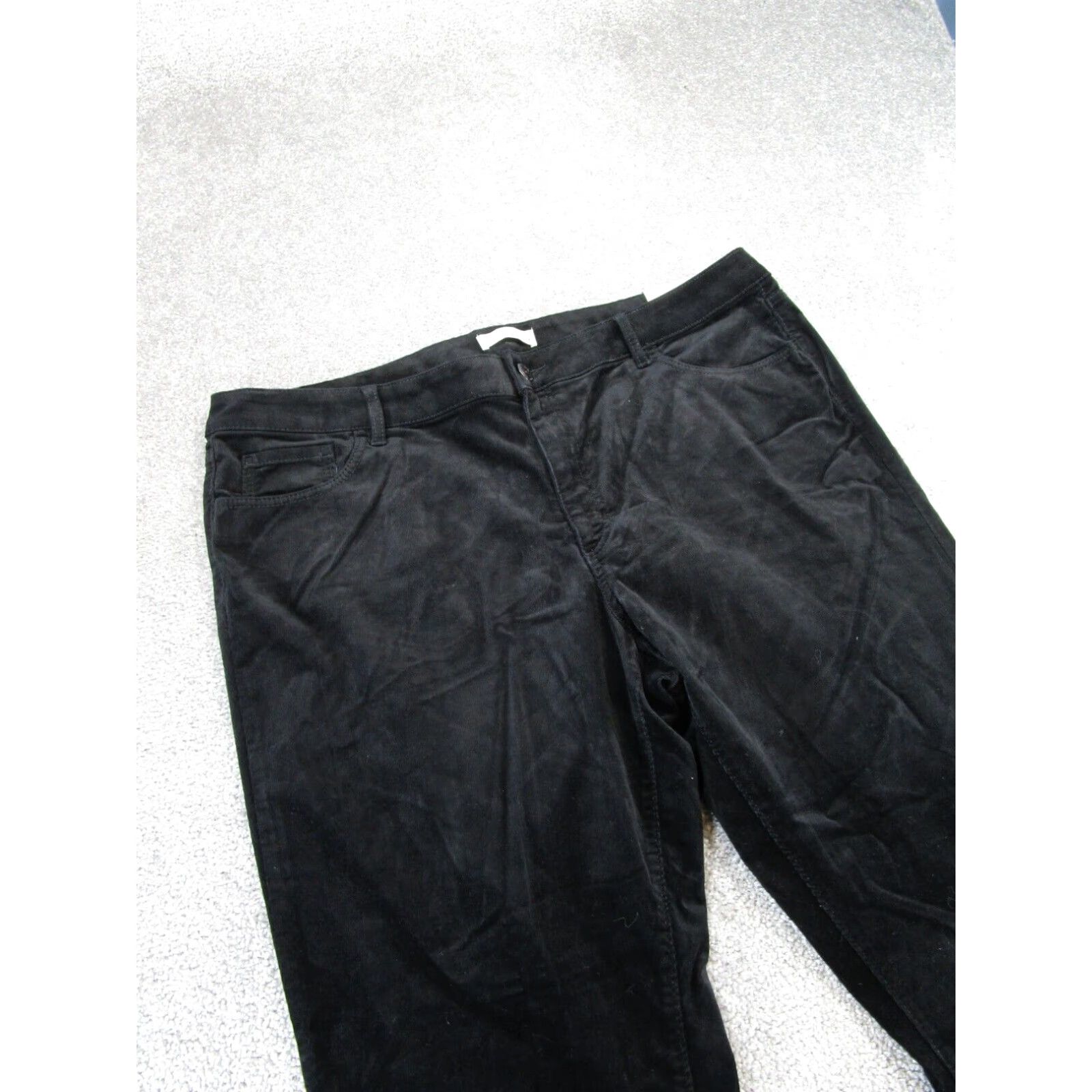 Loft LOFT Womens 34 Curvy Skinny Corduroy Black Pants Cotton Modal Size 24" / US 00 / IT 34 - 2 Thumbnail