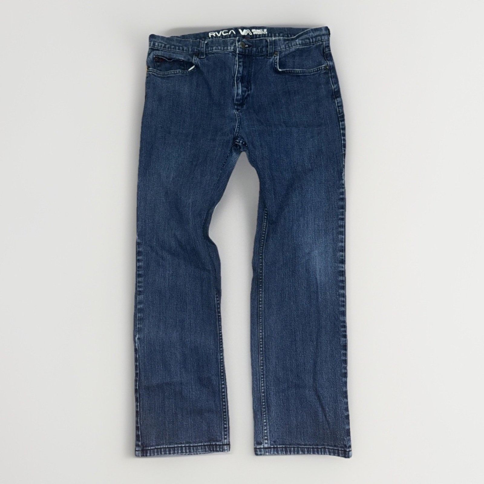 RVCA × Vintage RVCA Blue Denim Jeans Men’s 36x30 Slim Straight Casual Skate Size US 36 / EU 52 - 3 Thumbnail