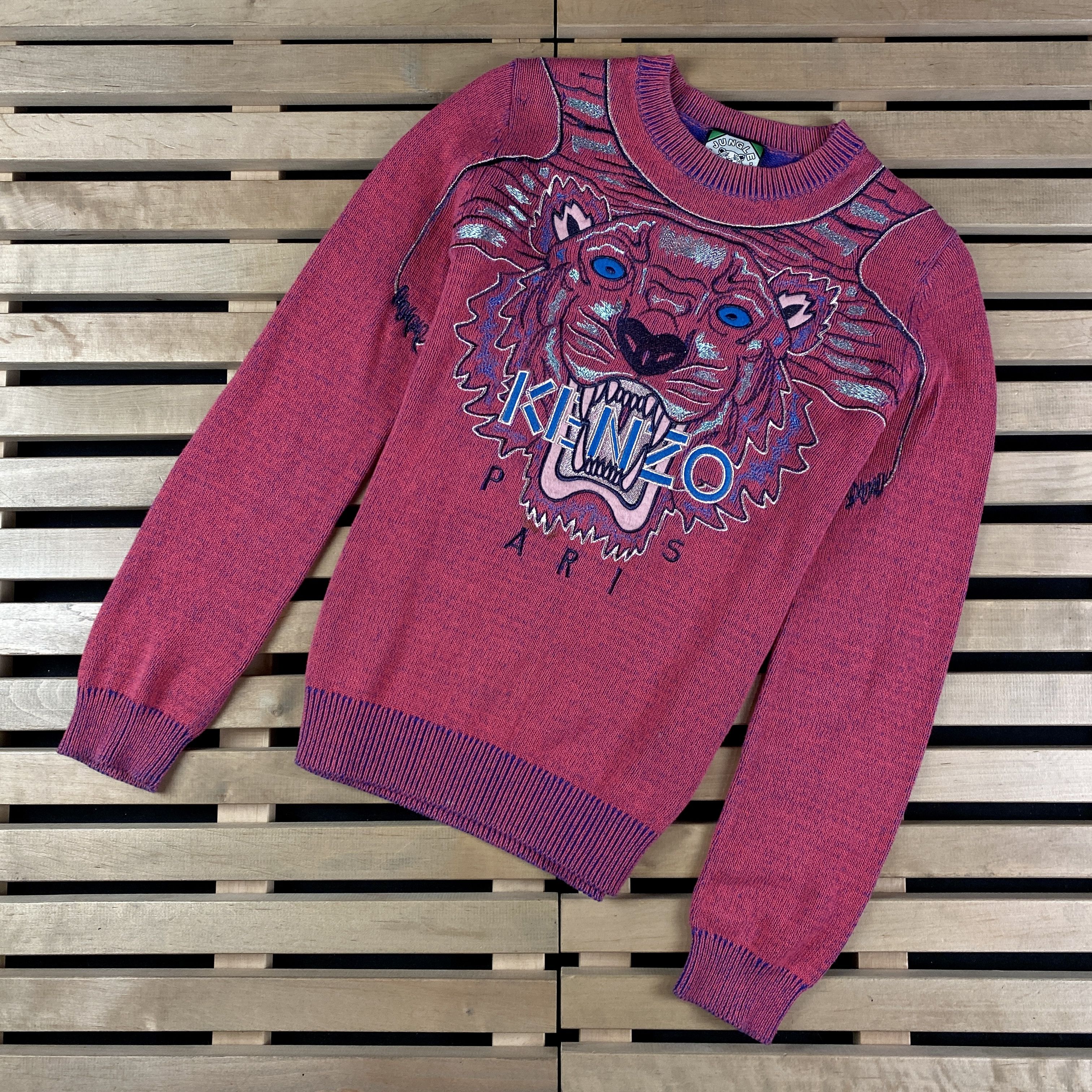 Women’s Sweater Sweatshirt Kenzo Jungle Size XS Big Tiger