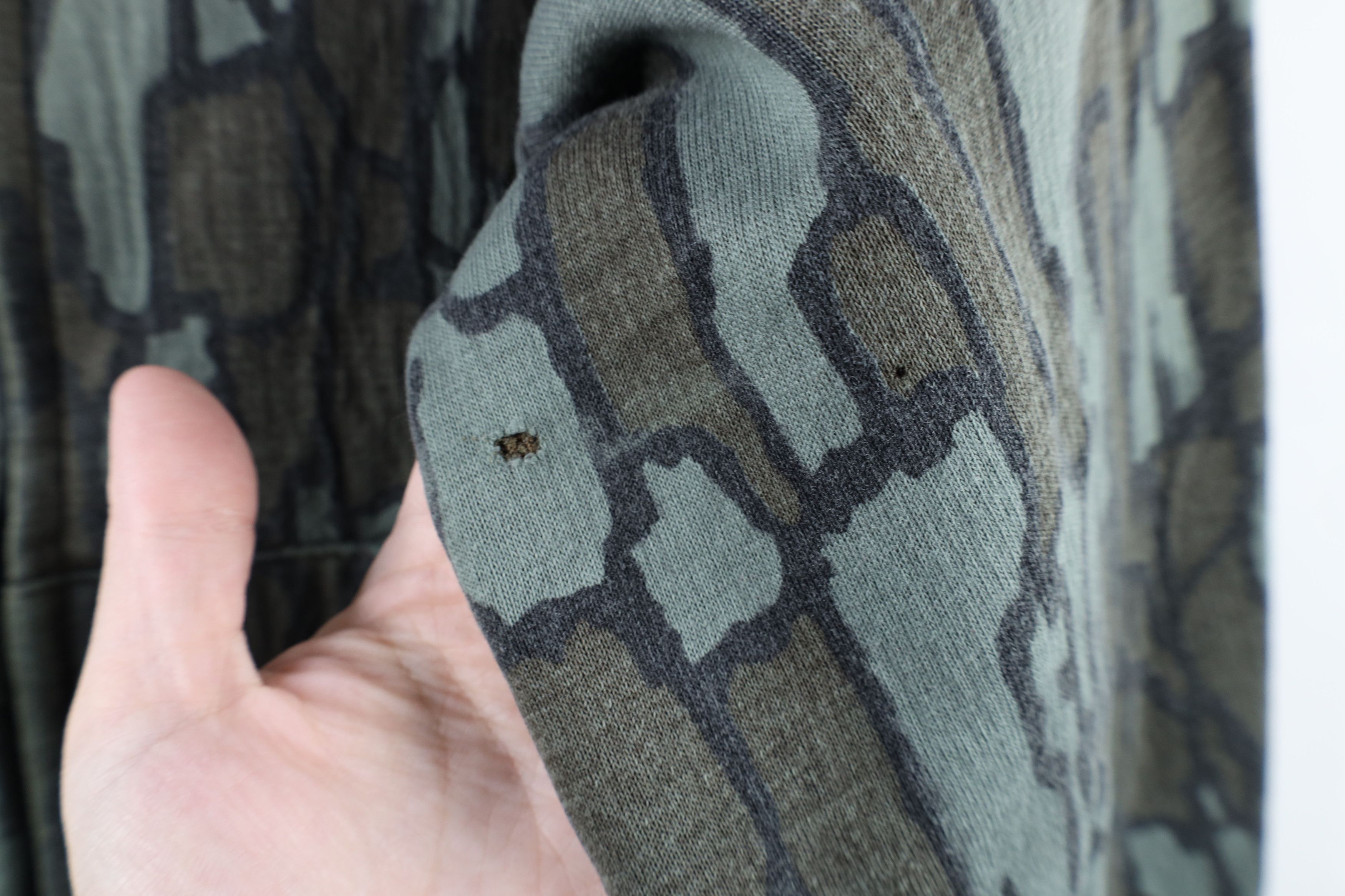 Vintage Vintage 80s Camouflage Thermal Waffle Lined Hoodie USA Size US S / EU 44-46 / 1 - 5 Thumbnail