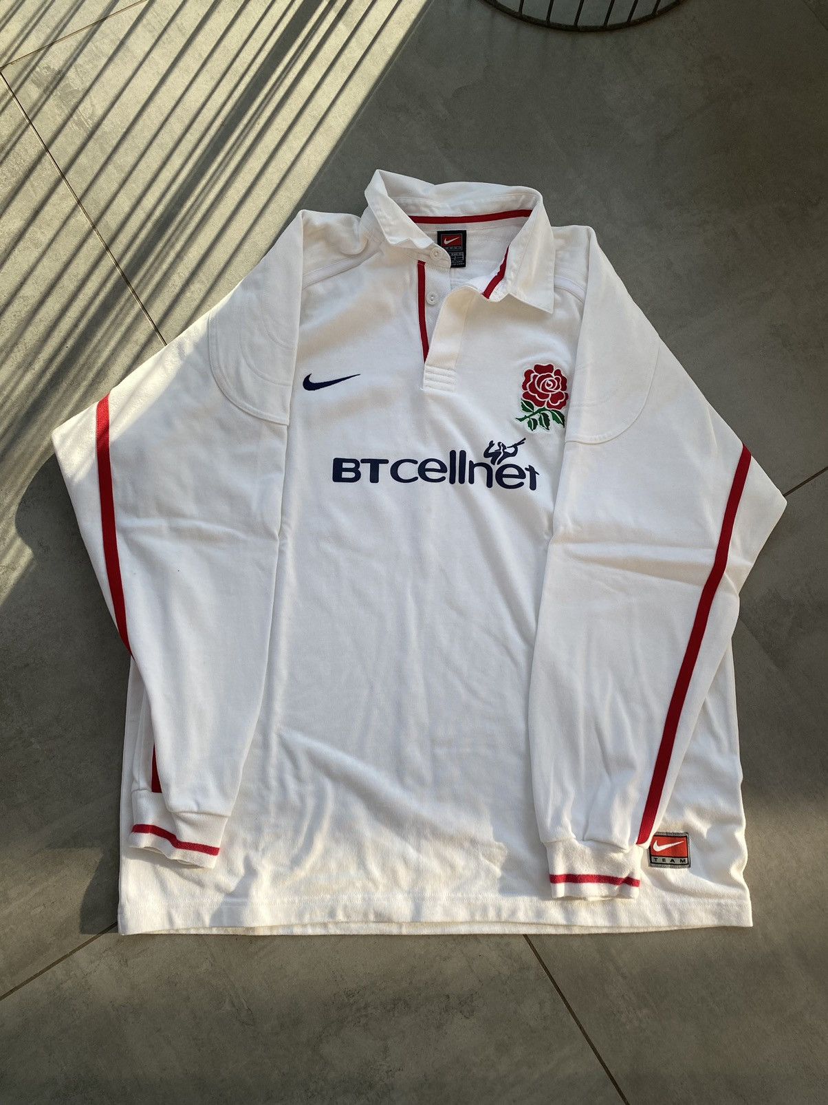 Maillot de rugby Angleterre vintage Maillot Nike O2 | Polo