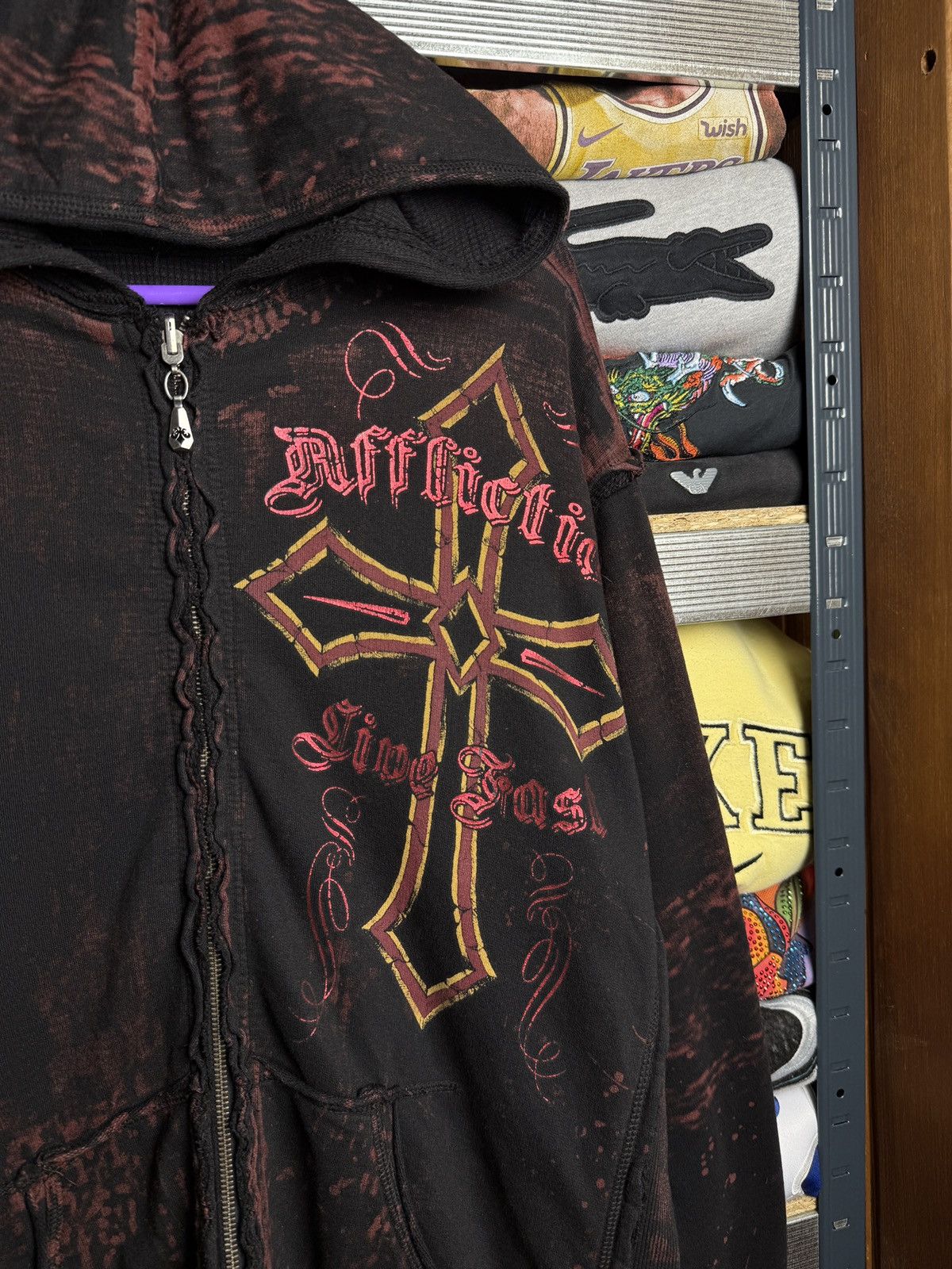Affliction Y2K Affliction Reversible Hooded 00s Zip Jacket Grunge Opium Size US M / EU 48-50 / 2 - 15 Thumbnail