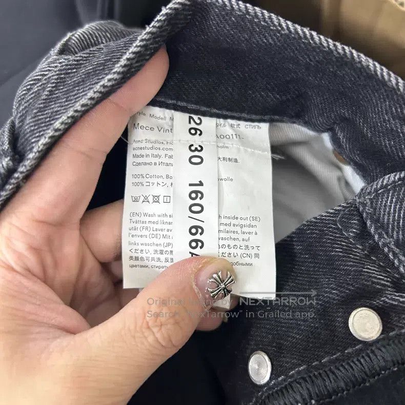 Acne Studios Acne Studios Washed Black Straight Leg Denim Jeans Size 26" / US 2 / IT 38 - 4 Thumbnail
