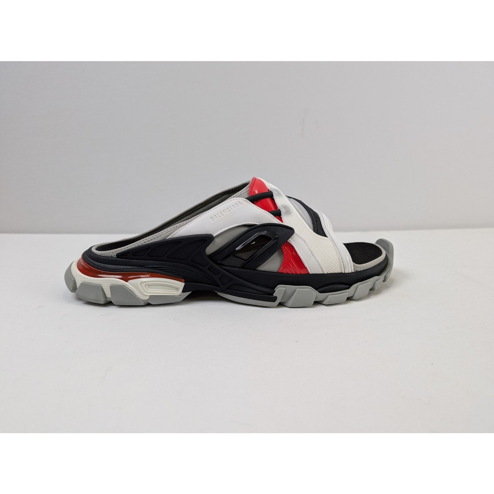 Balenciaga o1rshd1 Trcl Slide Slipper in Black/Grey/Red Size US 13 / EU 46 - 4 Thumbnail