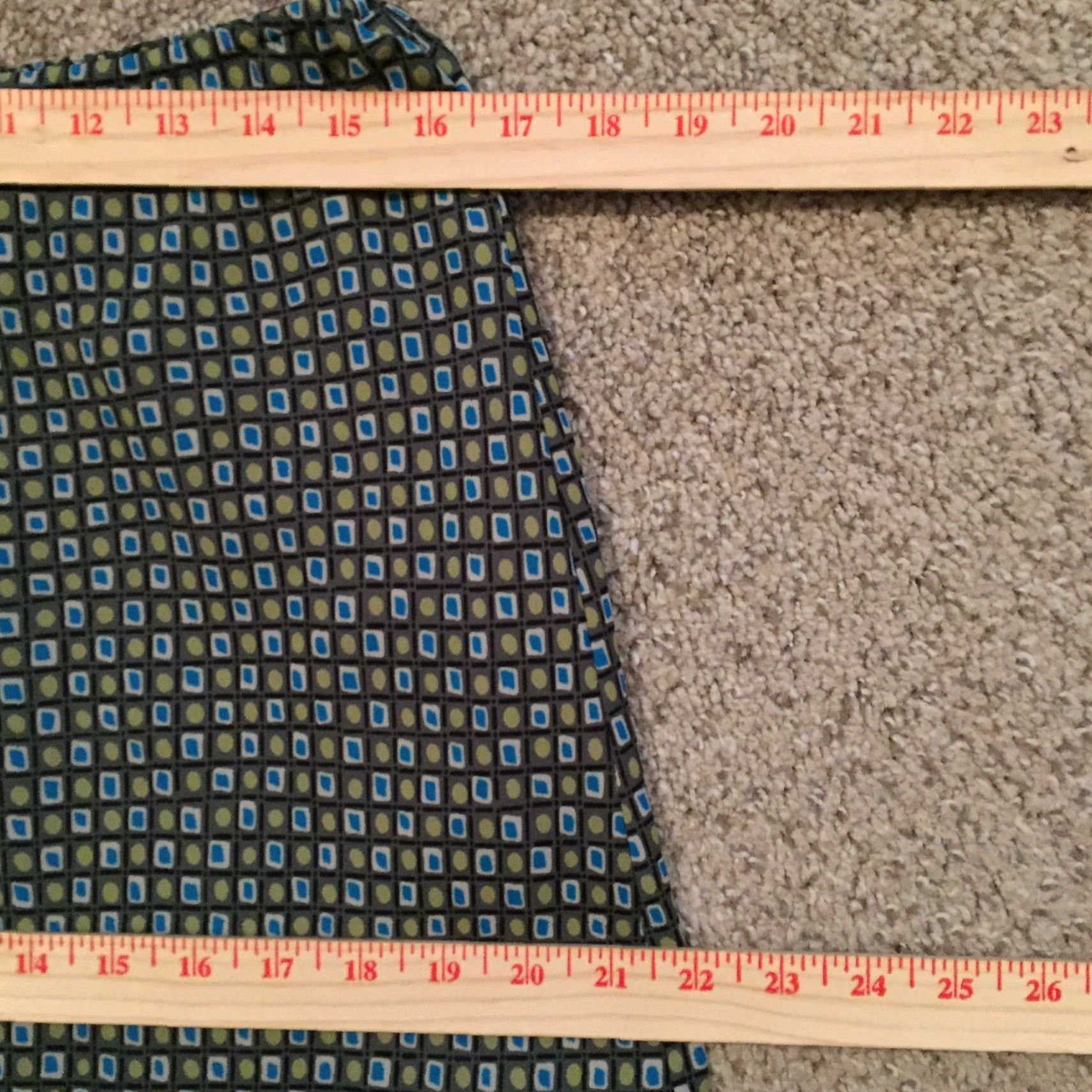 Worthington Worthington Skirt Knee Length A-Line Green Geometric 16 Elastic Waste Lined Polyester Womens Size 38" / US 16 / IT 52 - 4 Thumbnail