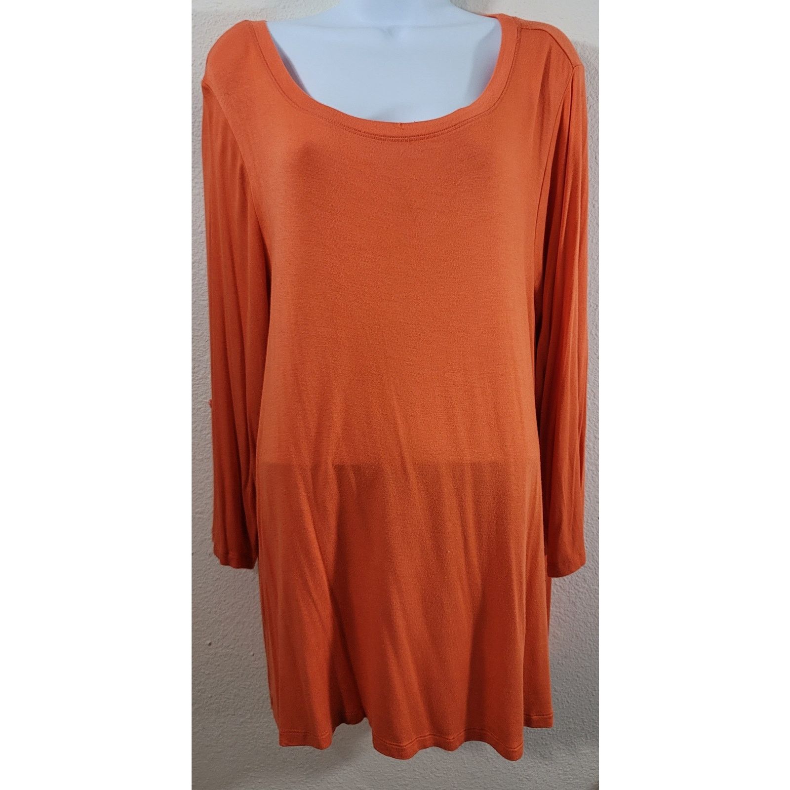 Other Cupio Woman Orange Round Neck Top 2X Flowy Lightweight Size XXL / US 16-18 / IT 52-54 - 1 Thumbnail