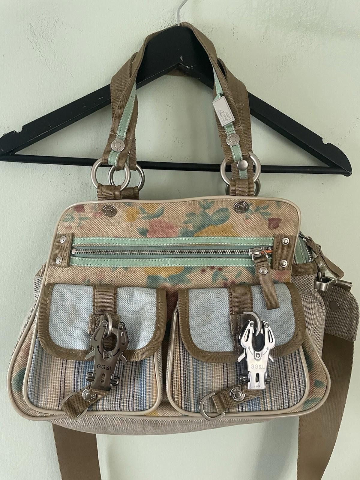 Other George Gina Lucy Linen Canvas Floral Colourful Y2K Handbag Size ONE SIZE - 1 Thumbnail