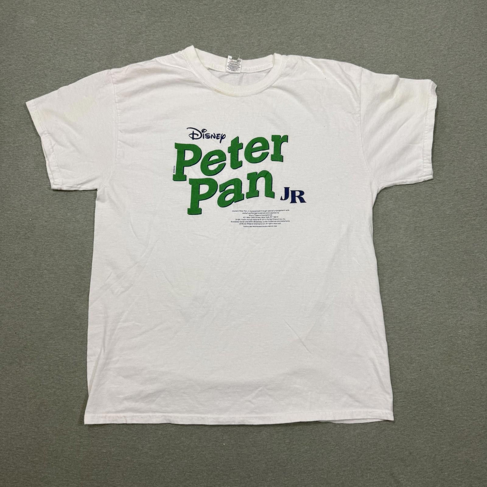 Disney Rare Peter Pan Jr Broadway T Shirt Mens Medium White Size US M / EU 48-50 / 2 - 1 Thumbnail
