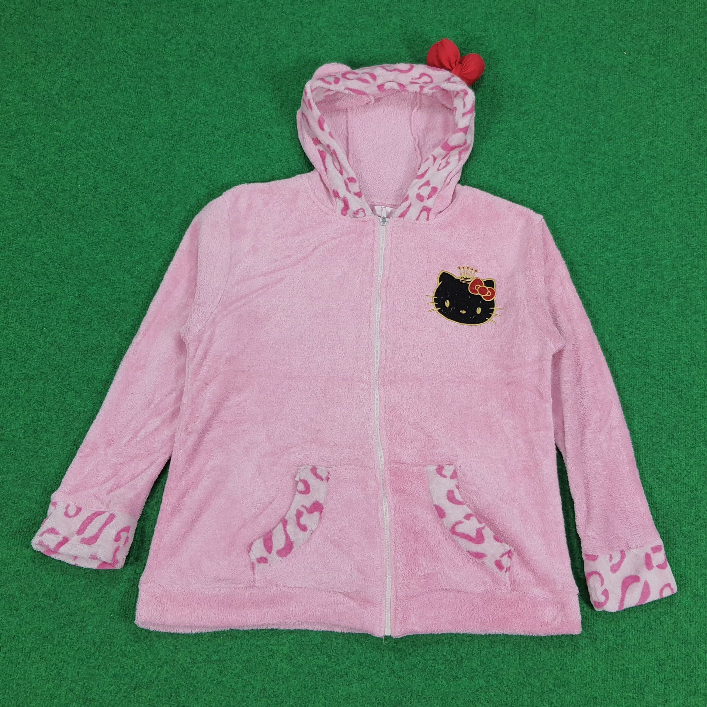 Japanese Brand × Vintage Vintage Hello Kitty Limited Edition Zipper Fleece Hoodie Size S / US 4 / IT 40 - 3 Thumbnail