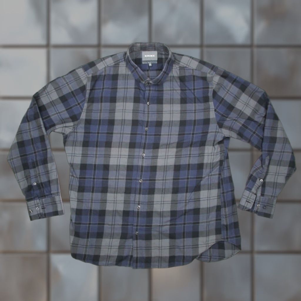 Bonobos VINTAGE Bonobos Shirt Mens 2XL Blue Check Casual Long Sleeve Button-Up Slim Fit Flannel Size US XXL / EU 58 / 5 - 1 Thumbnail