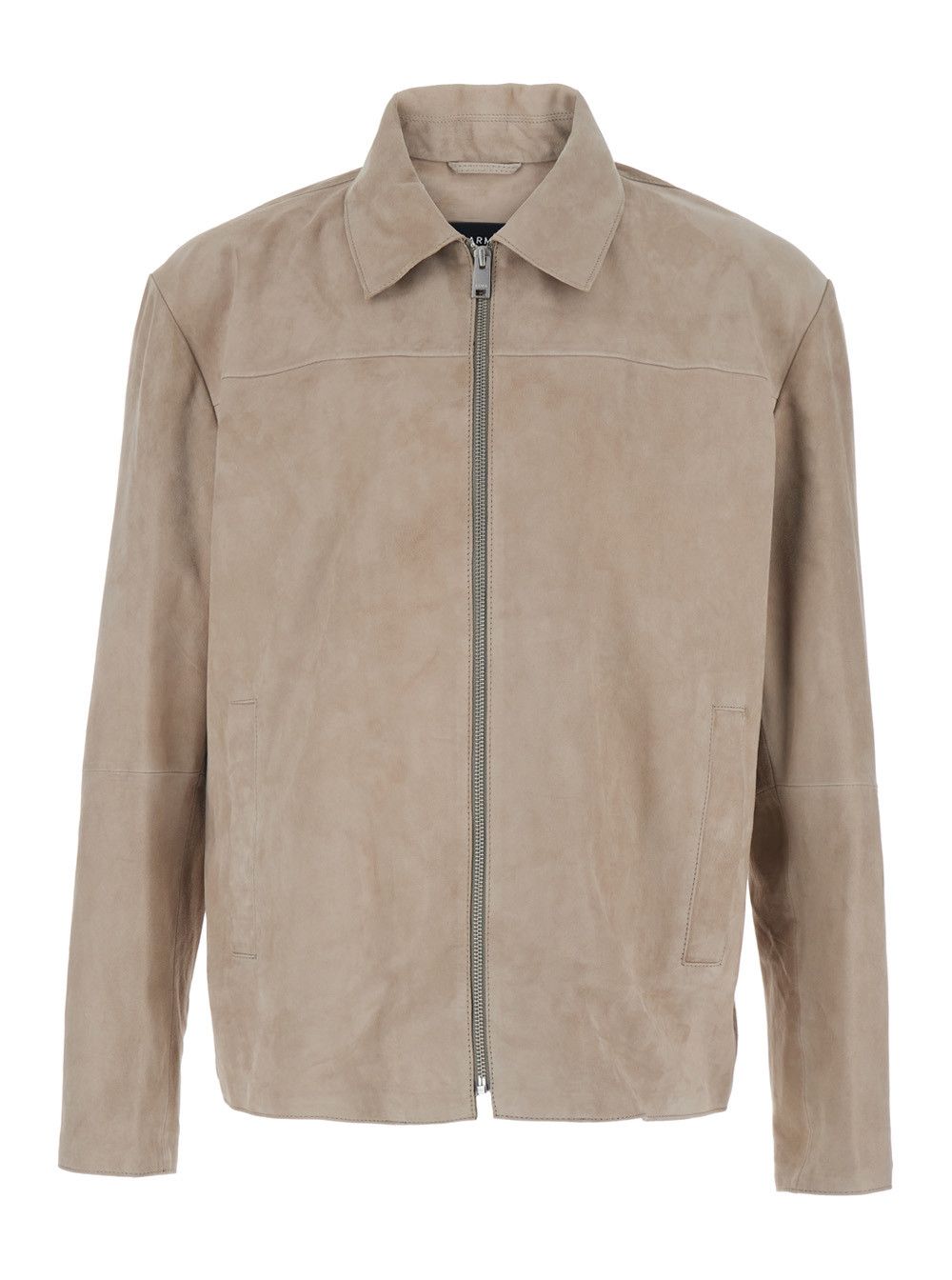 ARMA Beige Jacket with Classic Collar In Leather for Men Size US XL / EU 56 / 4 - 1 Thumbnail