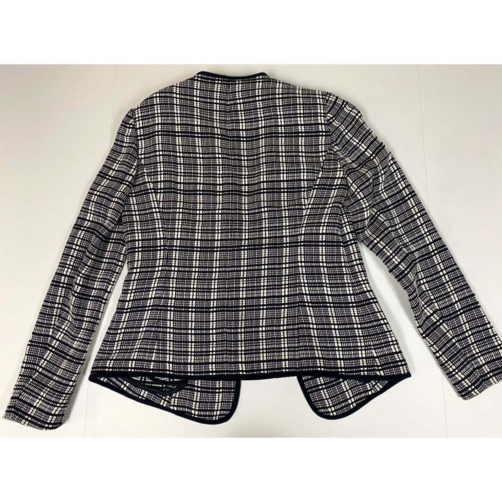 Jones New York Jones New York Blazer Womens 2 Blue Plaid Open Chest Mid-Length Tweed Polyester Jacket Blazer Size XS / US 0-2 / IT 36-38 - 7 Thumbnail