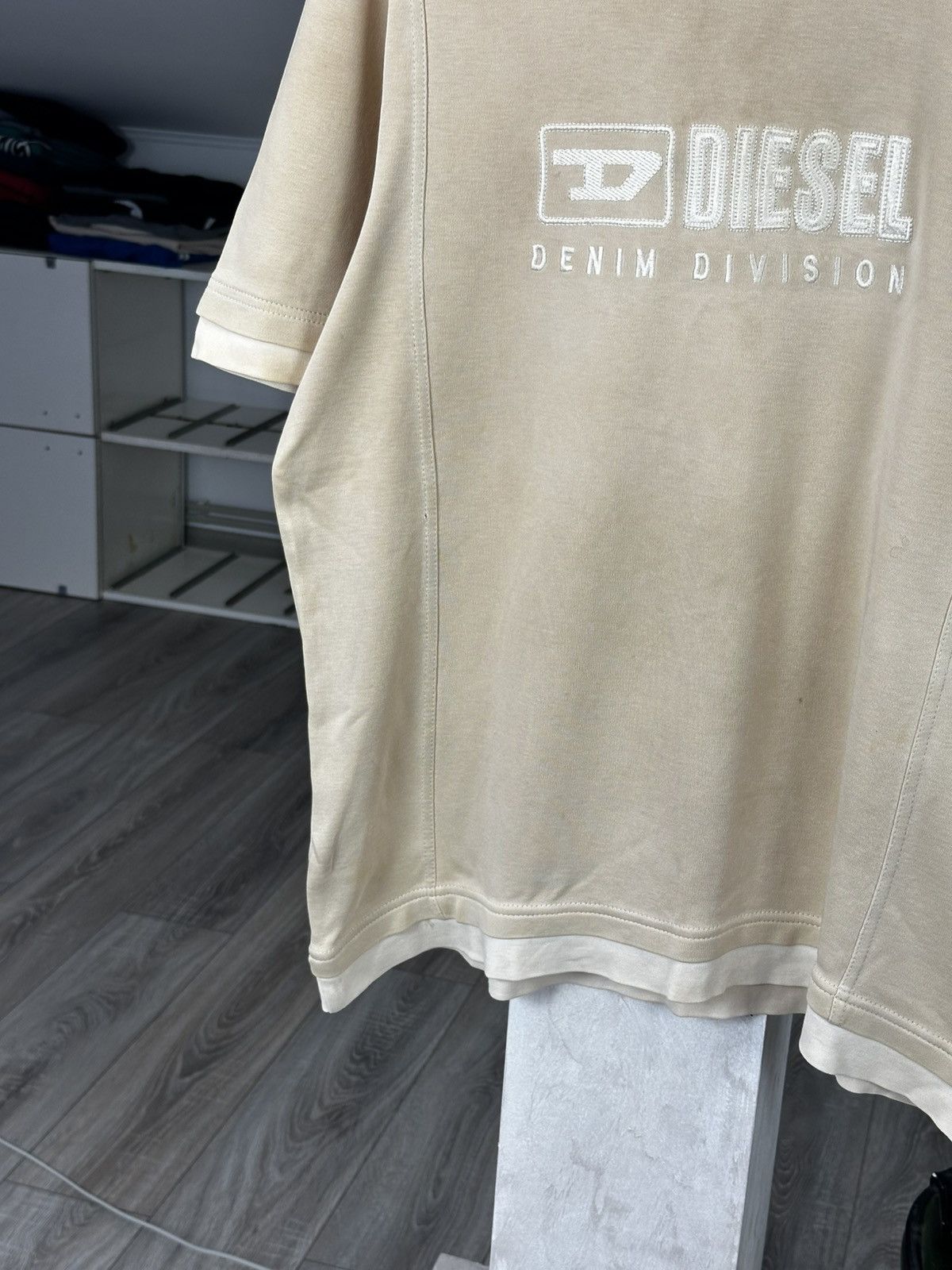Diesel Vintage Y2K Diesel Navy Embroidered Logo Tee Size US L / EU 52-54 / 3 - 4 Thumbnail