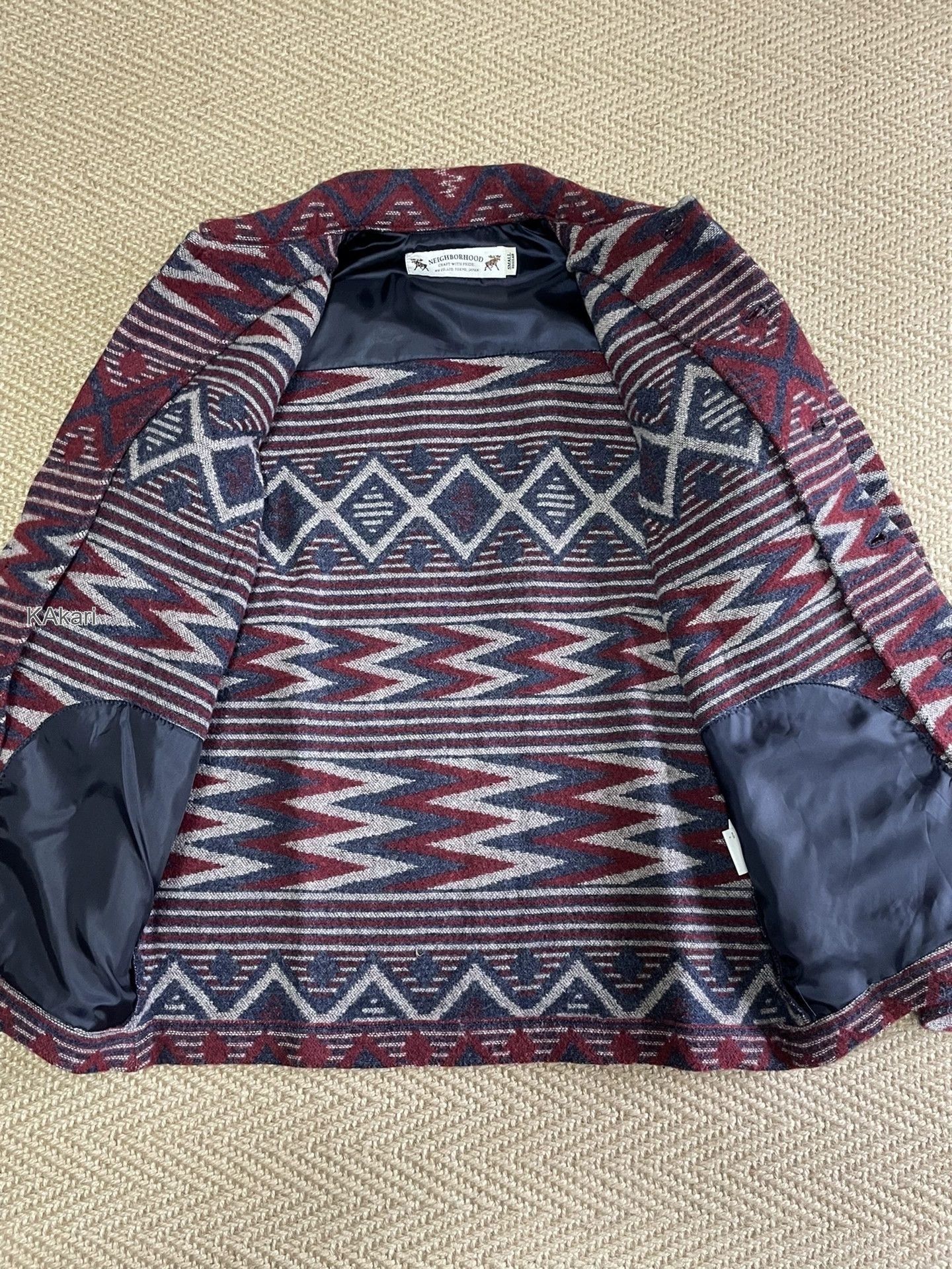 Neighborhood Red Aztec Pattern Long Sleeve Button-Up Shirt - S Size US S / EU 44-46 / 1 - 3 Thumbnail