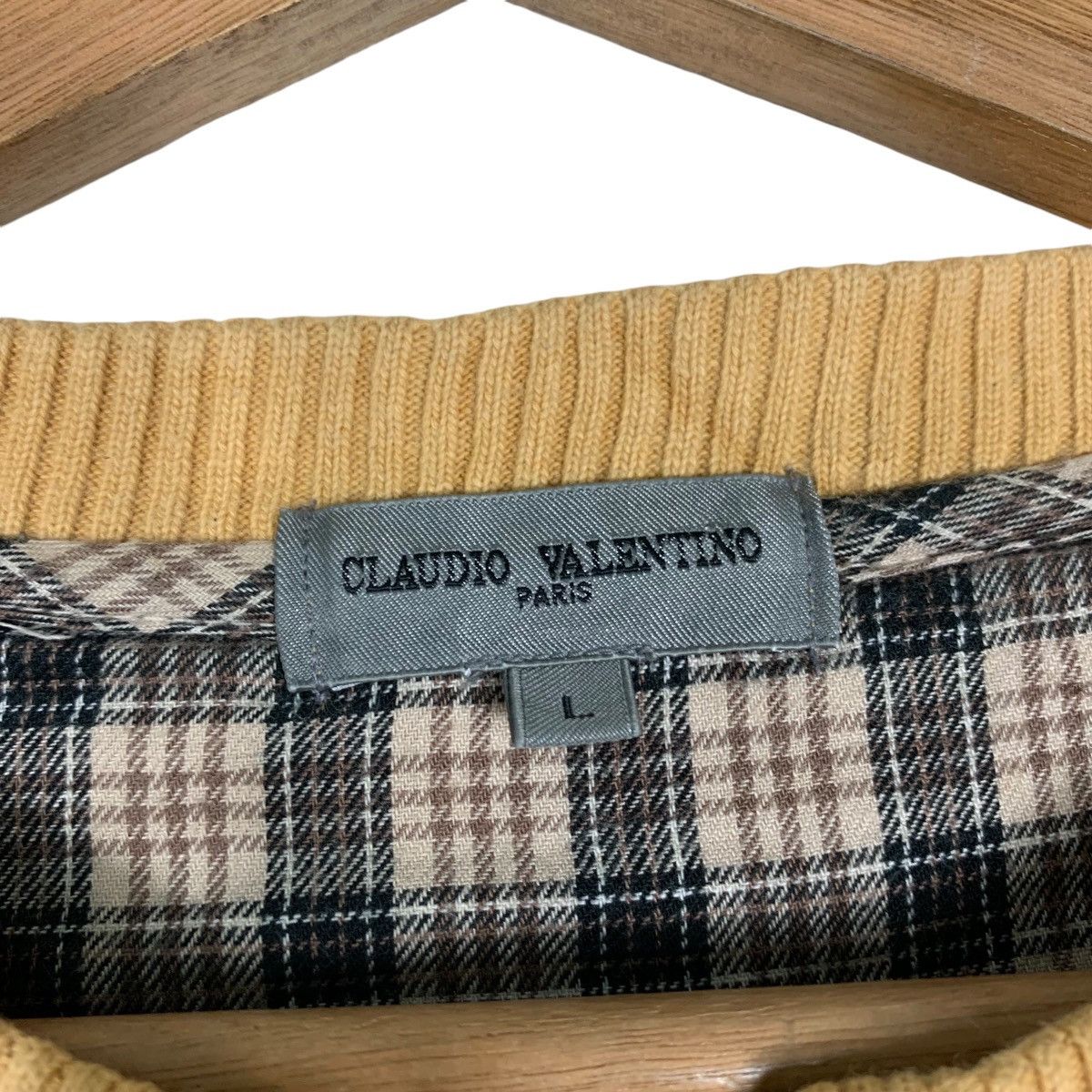 Japanese Brand CLAUDIO VALENTINO Single Pocket Yellow Sweatshirt #1530-C69 Size US L / EU 52-54 / 3 - 11 Thumbnail