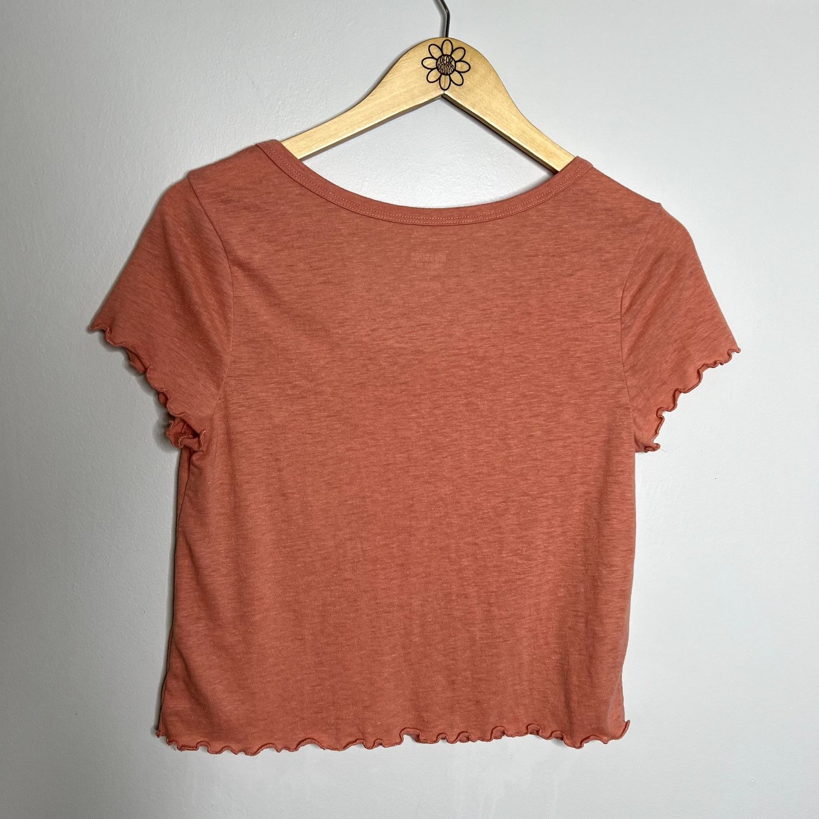 Other Mossimo Supply Co Pink Short Sleeve Ruffle Top Size S / US 4 / IT 40 - 5 Thumbnail