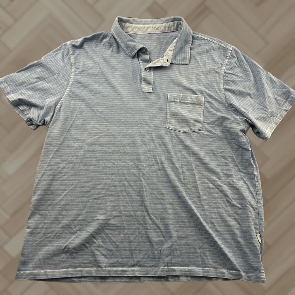 Vineyard Vines Vineyard Vines Short Sleeve Striped Island Polo Shirt Men's Large Blue Size US L / EU 52-54 / 3 - 1 Thumbnail