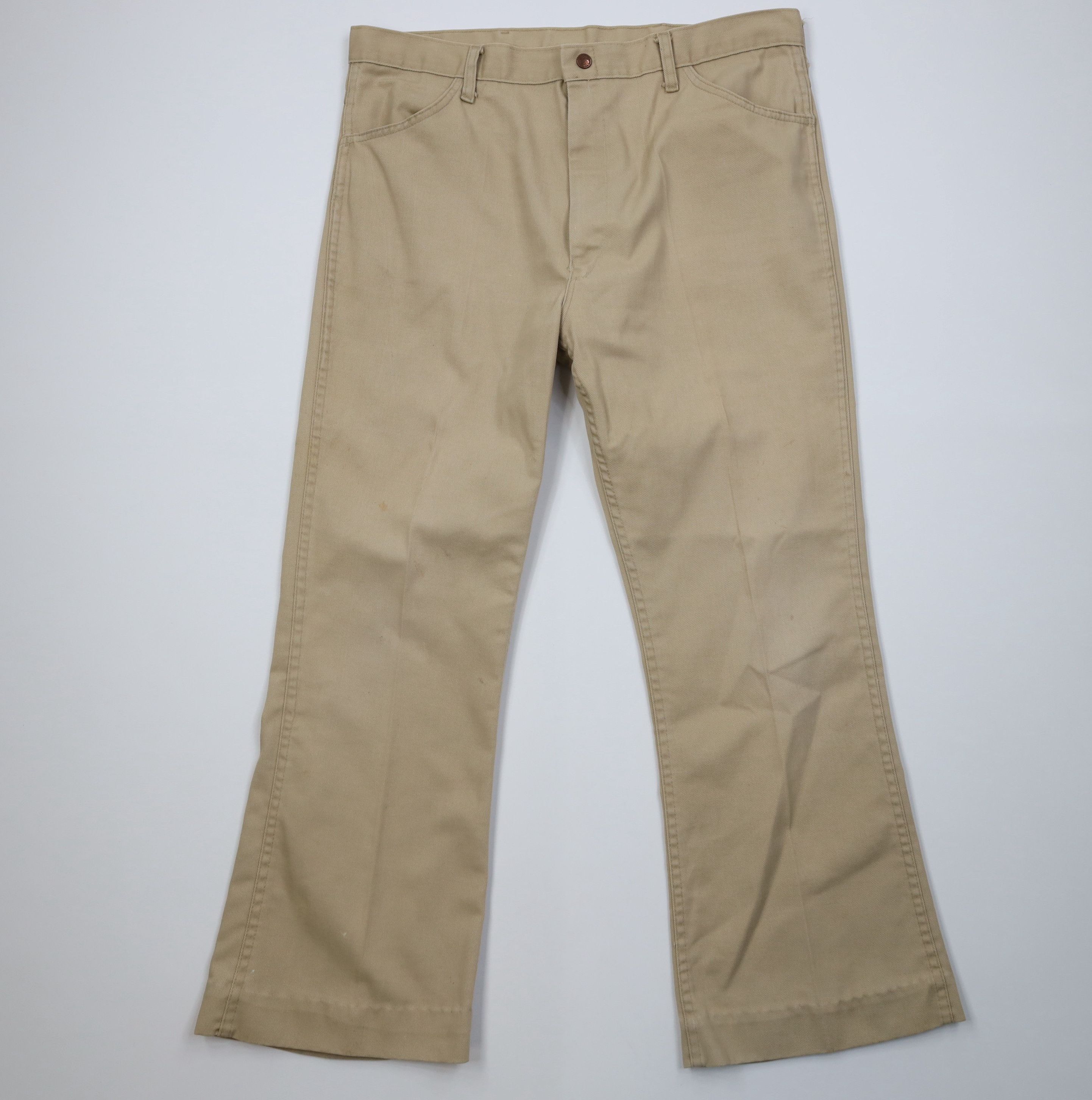 Vintage Vintage 70s Streetwear Wide Leg Bell Bottoms Twill Jeans USA Size US 38 / EU 54 - 1 Thumbnail