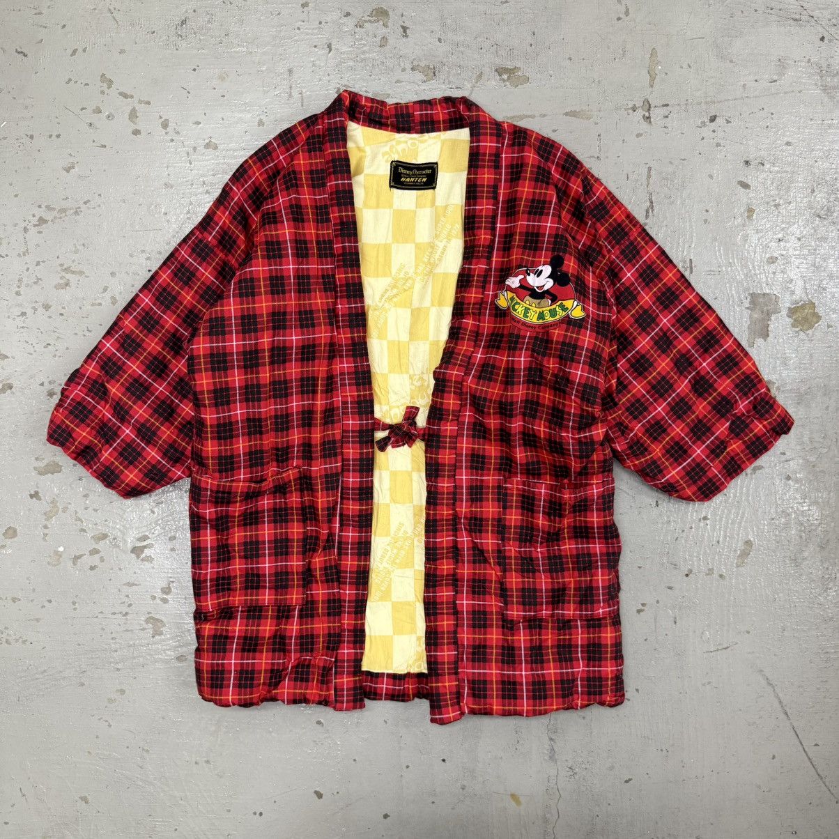 Anime Disney Mickey Mouse Plaid Kimono Japanese Traditional Size US M / EU 48-50 / 2 - 2 Thumbnail