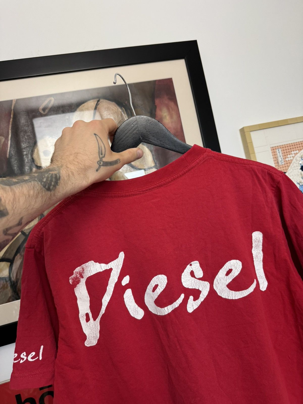 Diesel Vintage Y2k Avant Garde Diesel Print Tee Logo Hype Rare Size US L / EU 52-54 / 3 - 3 Thumbnail