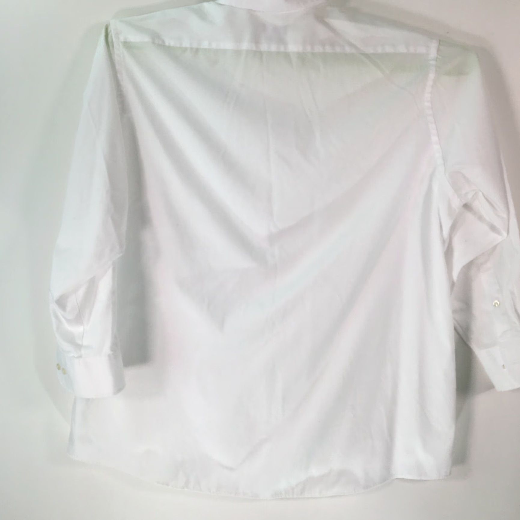 Van Heusen VINTAGE? No. Van Heusen Mens Dress Shirt White XL Regular Long Sleeve Button-Down - Collared, 100% Cotton/Blended, White, Classic Fit, Men's Shirt Size 46R - 2 Thumbnail