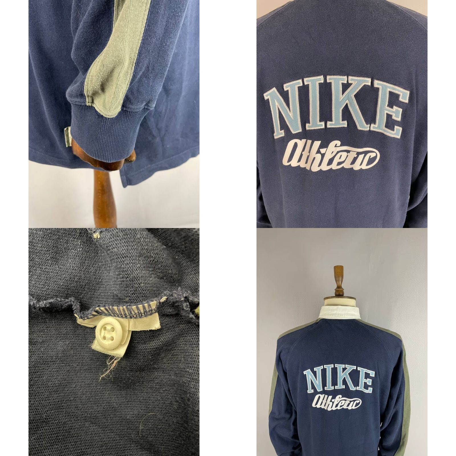 Nike Nike Polo Shirt Rugby#7 XL Blue Cotton Long Sleeve Collared Shirt Mens Regular Fit Size US XL / EU 56 / 4 - 9 Thumbnail
