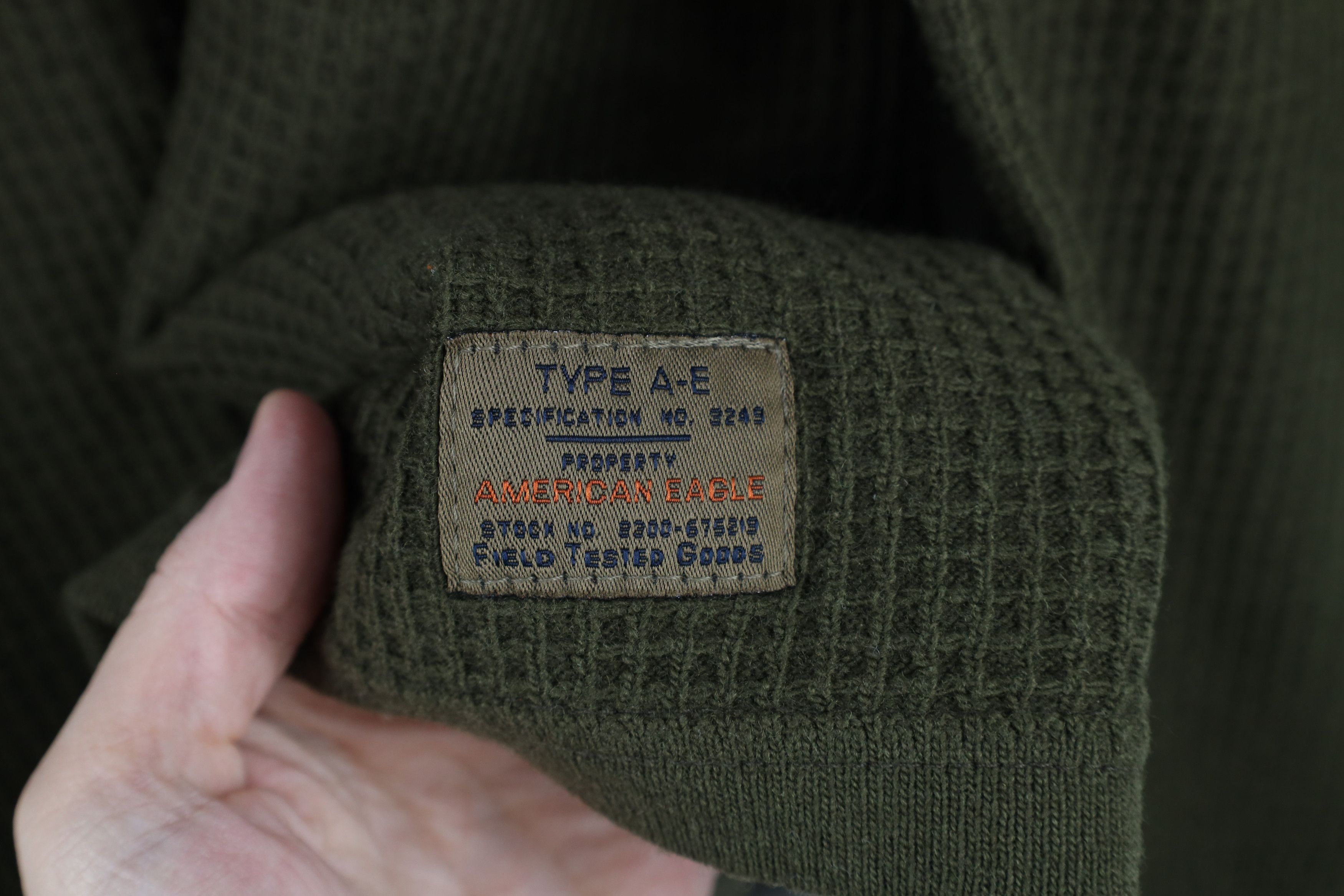 American Eagle Outfitters × Vintage Vintage 90s Y2K American Eagle Thermal Waffle Knit Sweater Size US XL / EU 56 / 4 - 4 Thumbnail