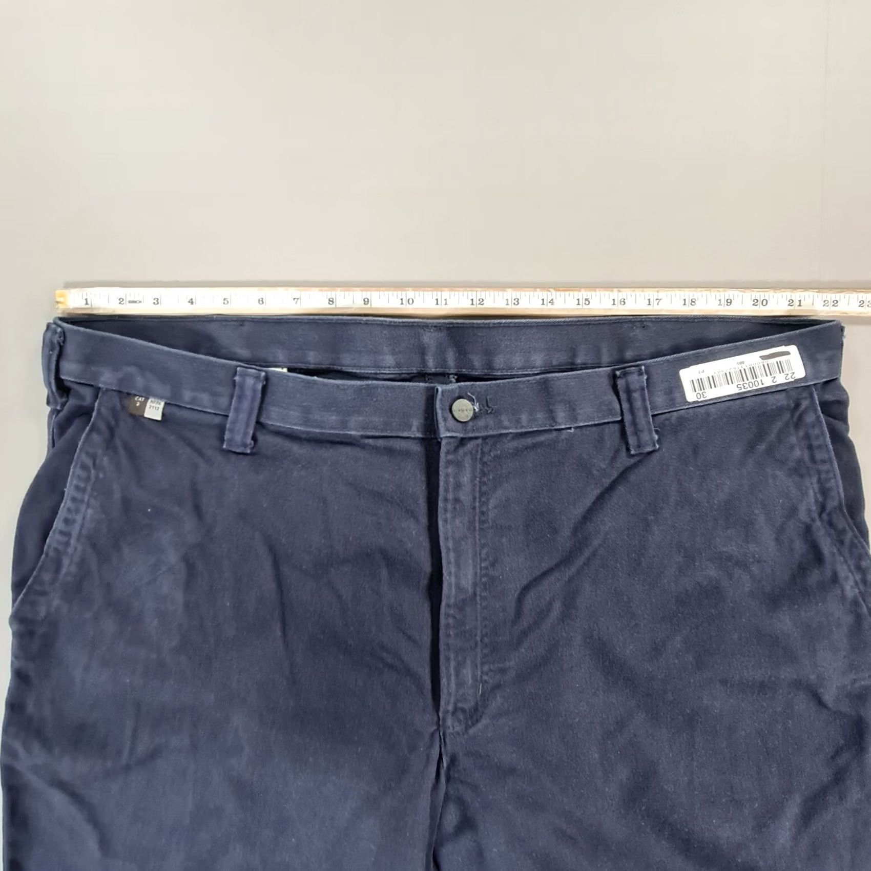 Carhartt VINTAGE Carhartt Mens Trousers Navy Blue W42 L32 Flame Resistant CAT 2 Work Pants 371-20 Size US 42 / EU 58 - 4 Thumbnail