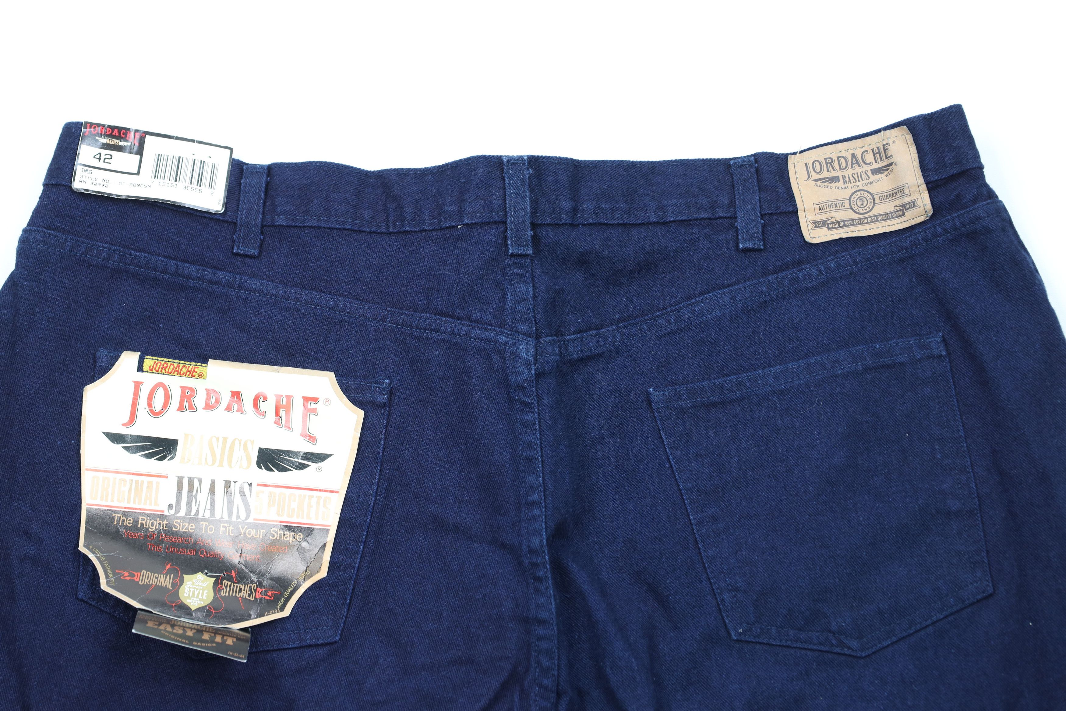 Vintage Deadstock Vintage 90s Streetwear Jean Shorts Jorts Dark Blue Size US 42 / EU 58 - 8 Thumbnail