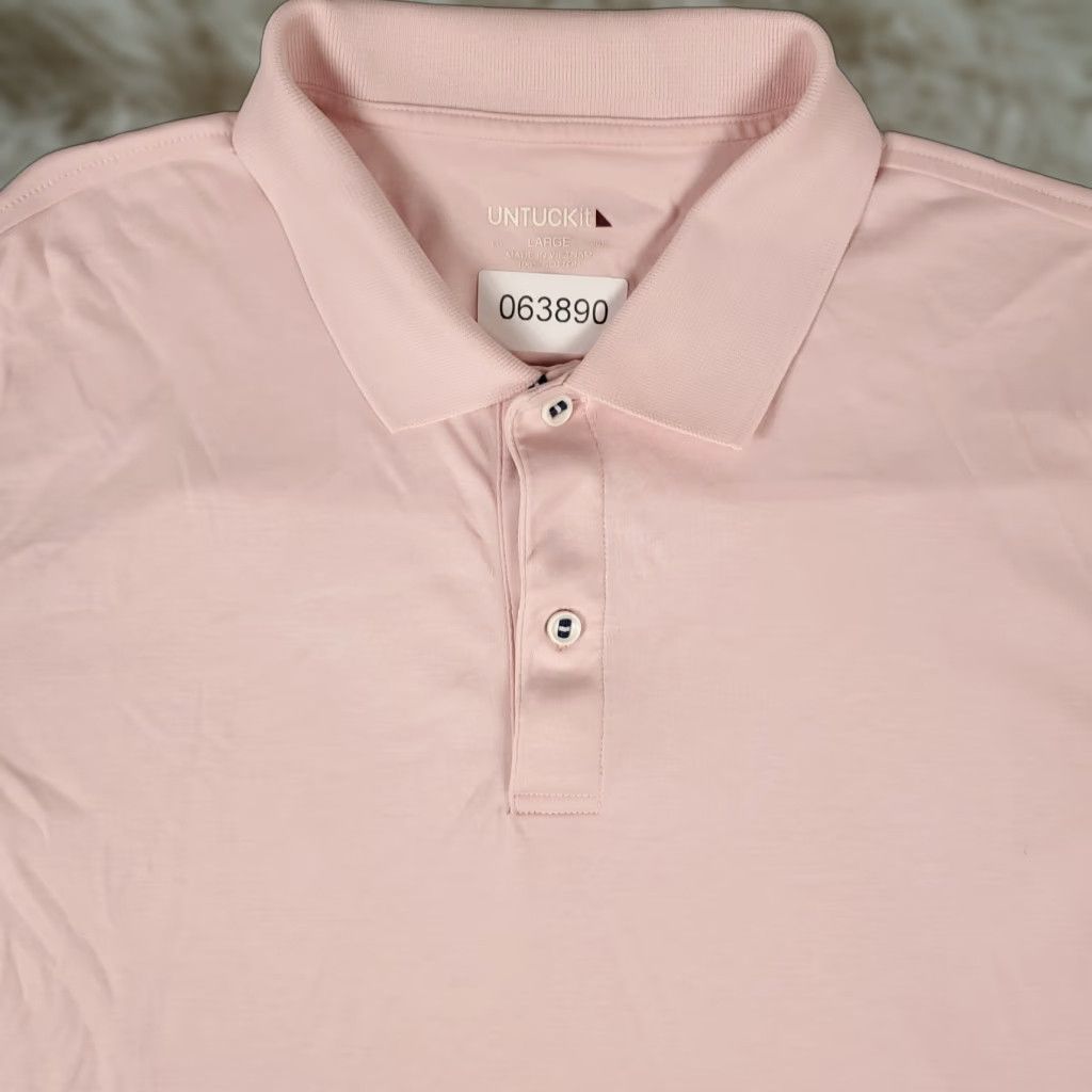 UNTUCKit UNTUCKit Polo Shirt Mens Large Pink Golf Casual Short Sleeve Shirt Size US L / EU 52-54 / 3 - 1 Thumbnail
