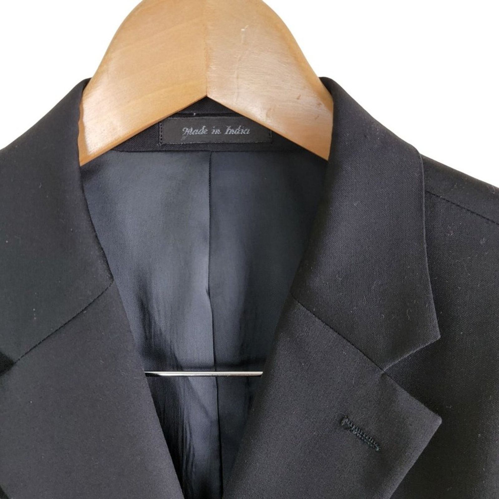 Lauren Ralph Lauren Lauren Ralph Lauren Wool Suit Blazer Mens 44s Black Size 44S - 6 Thumbnail