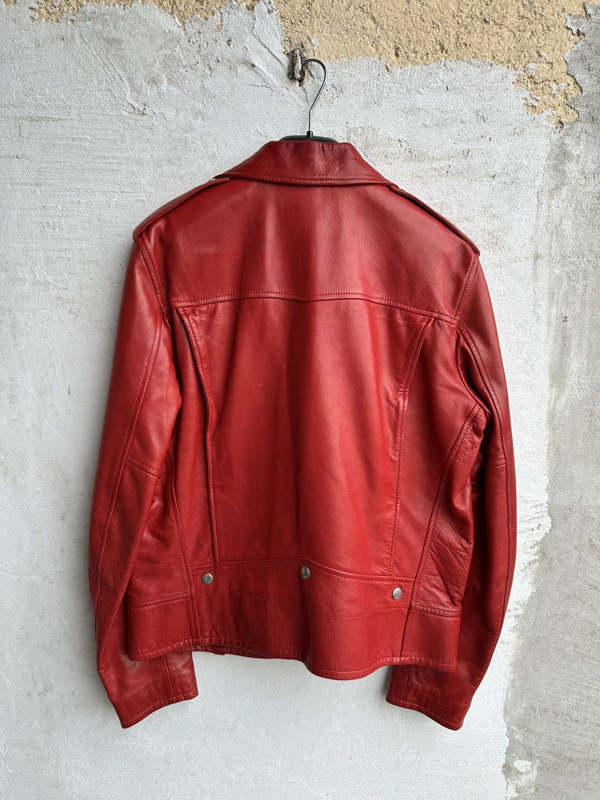 Saint Laurent Paris [50] SS14 Red L01 Lambskin leather jacket Size US M / EU 48-50 / 2 - 11 Thumbnail