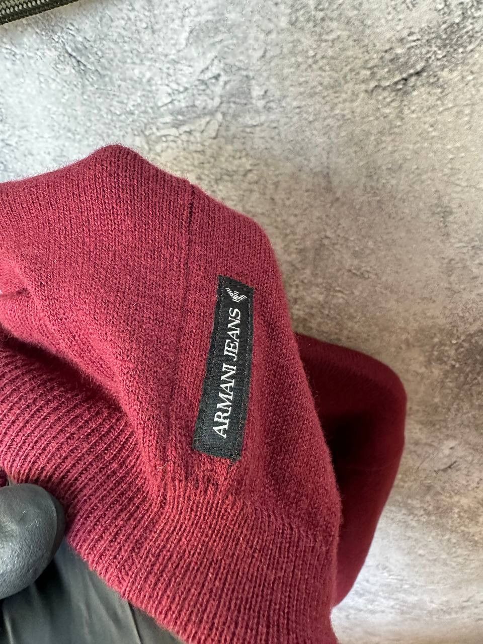 Armani Armani Jeans Vintage Sweater Red Crew Jumper Cotton/Wool Size US L / EU 52-54 / 3 - 11 Thumbnail